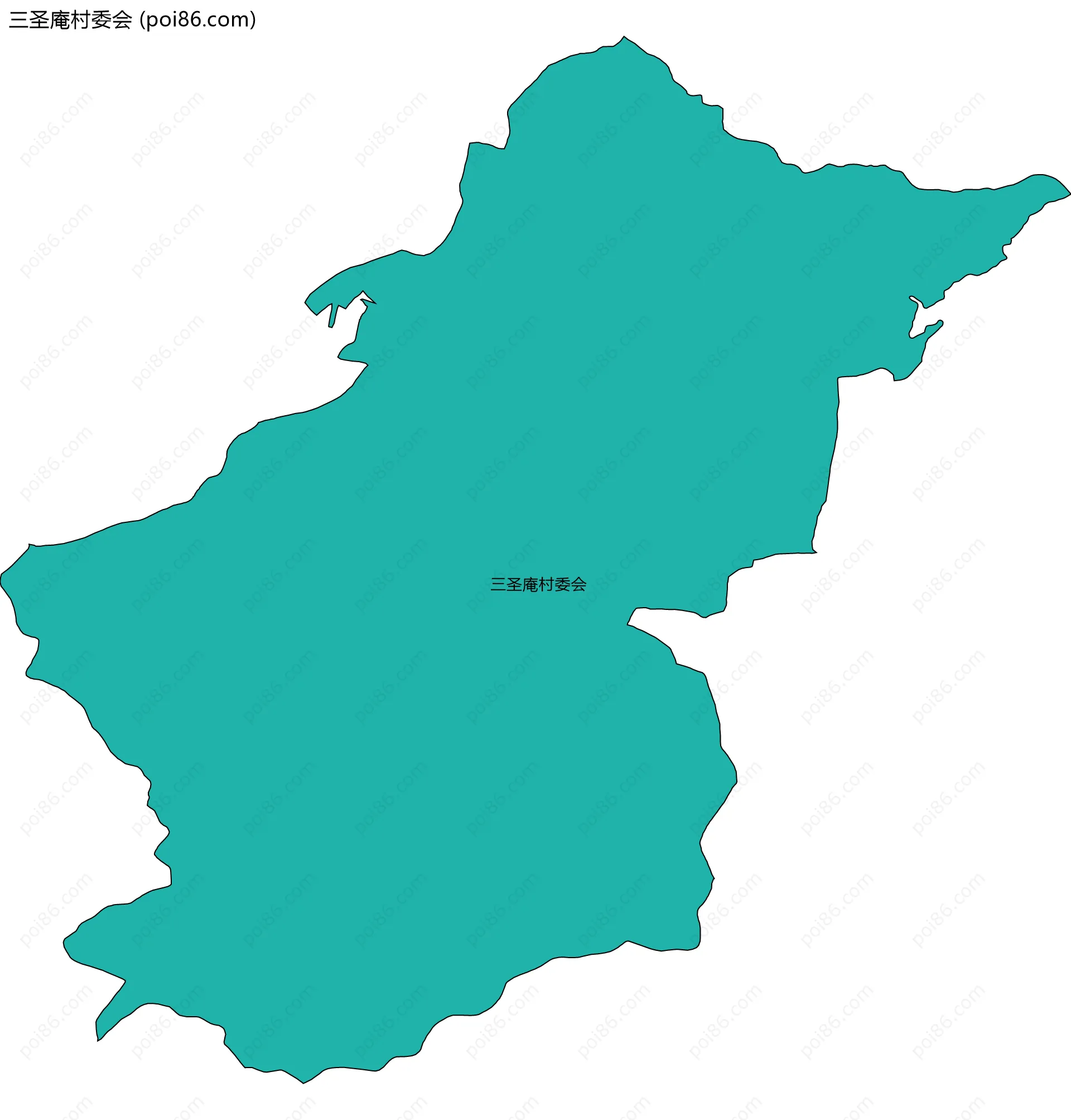 三圣庵村委会边界地图