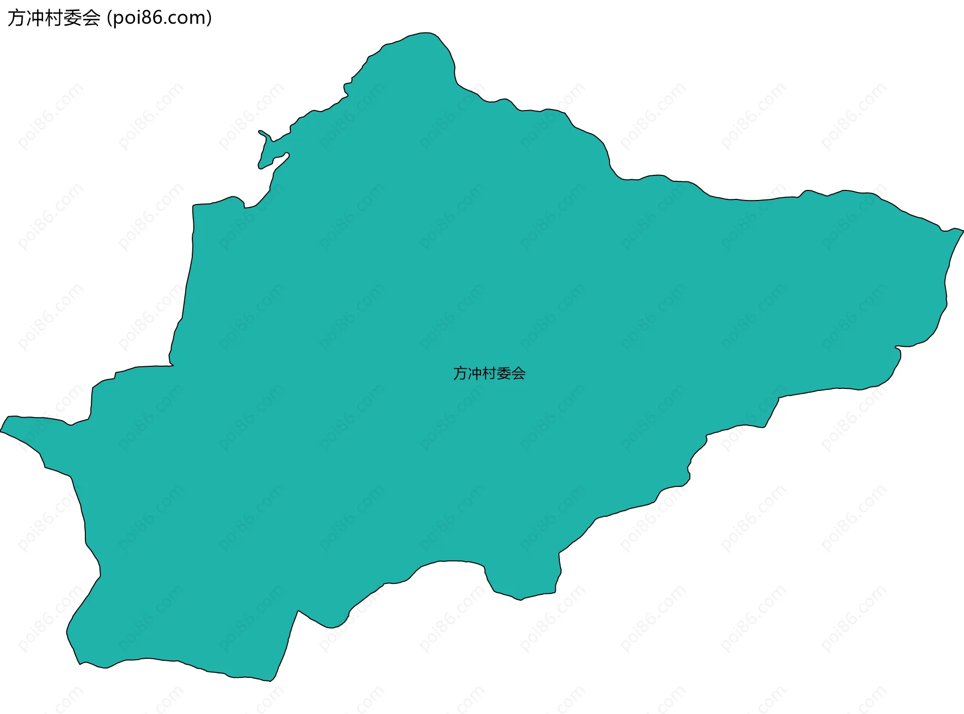 方冲村委会边界地图