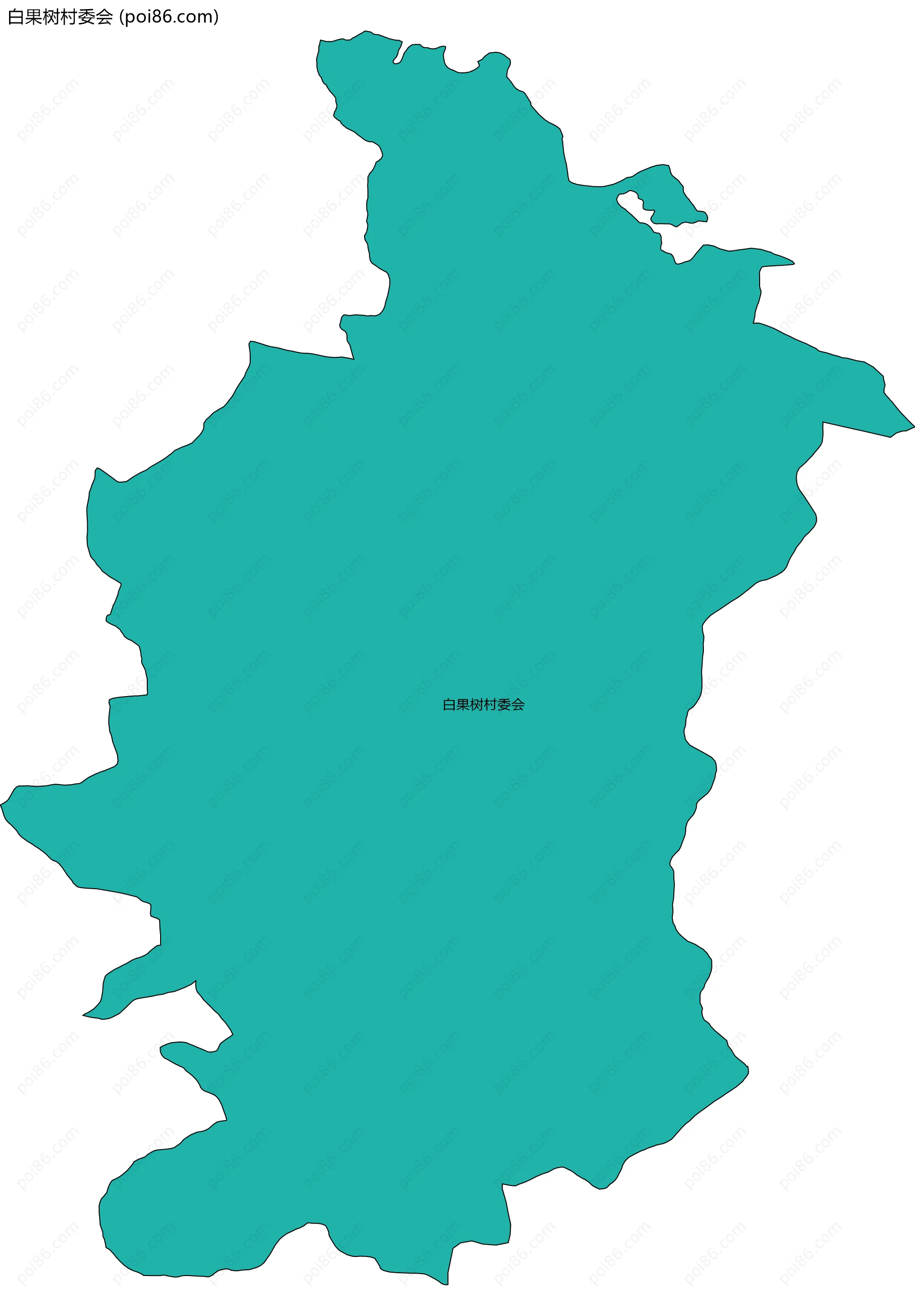 白果树村委会边界地图
