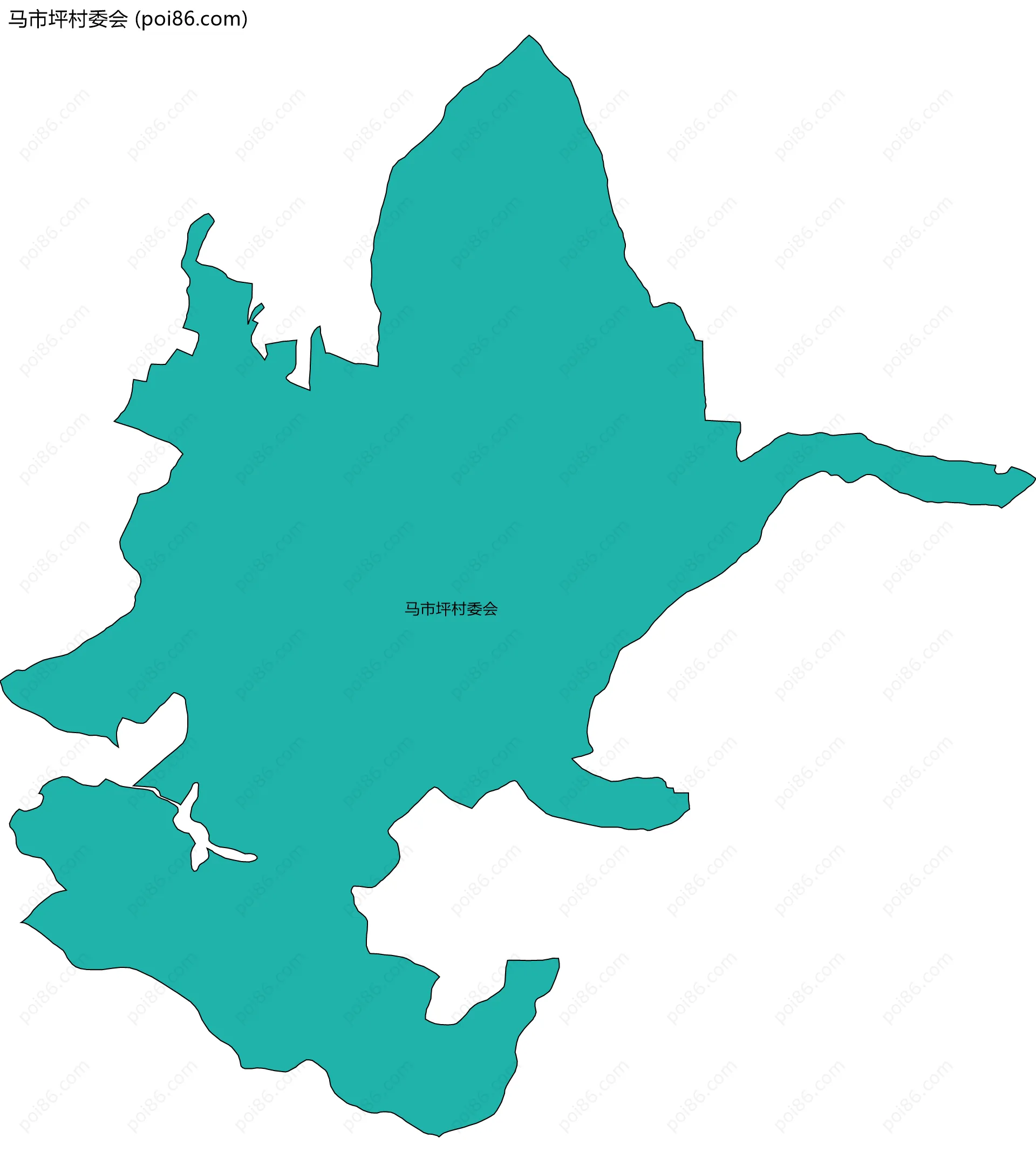 马市坪村委会边界地图