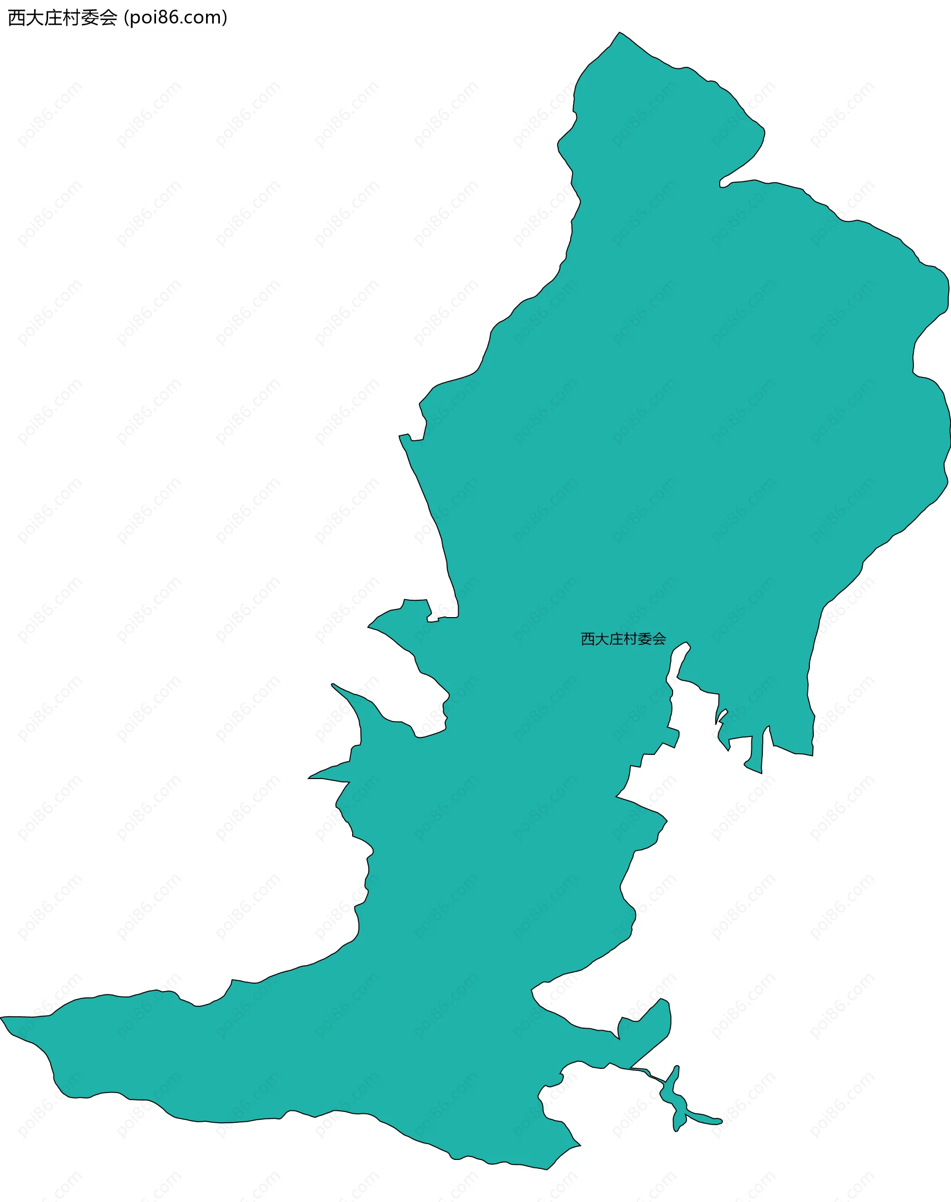 西大庄村委会边界地图