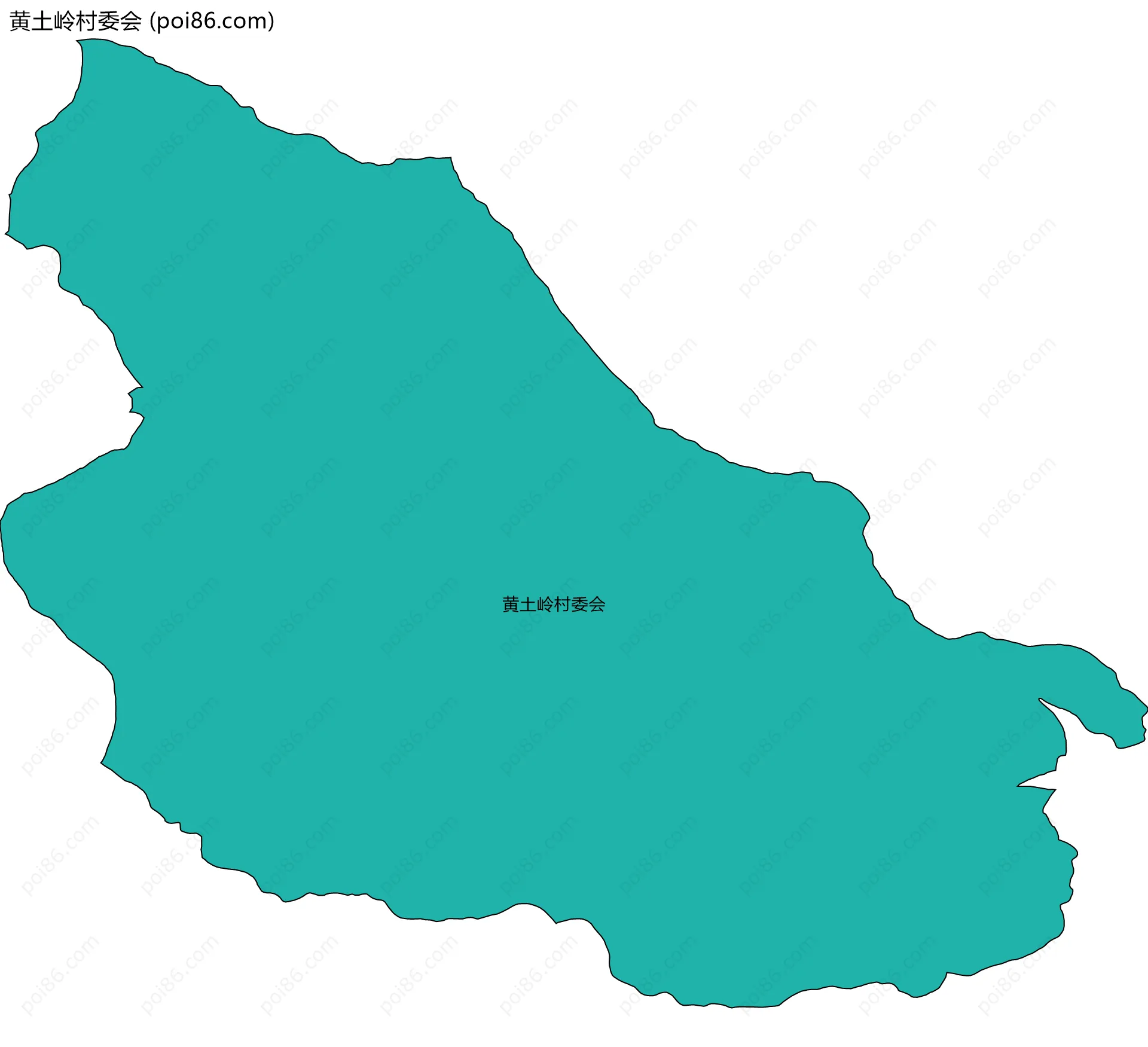 黄土岭村委会边界地图