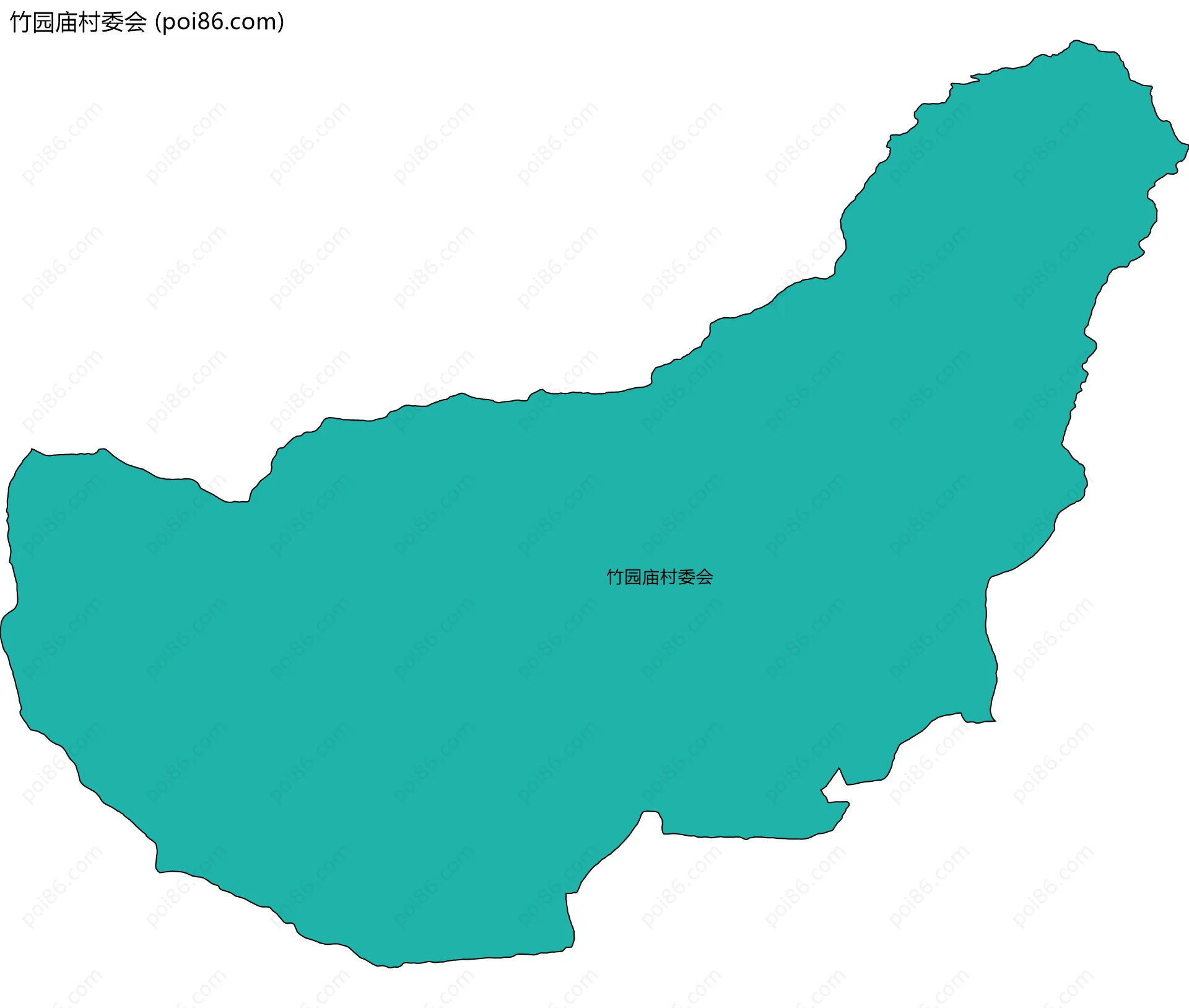 竹园庙村委会边界地图
