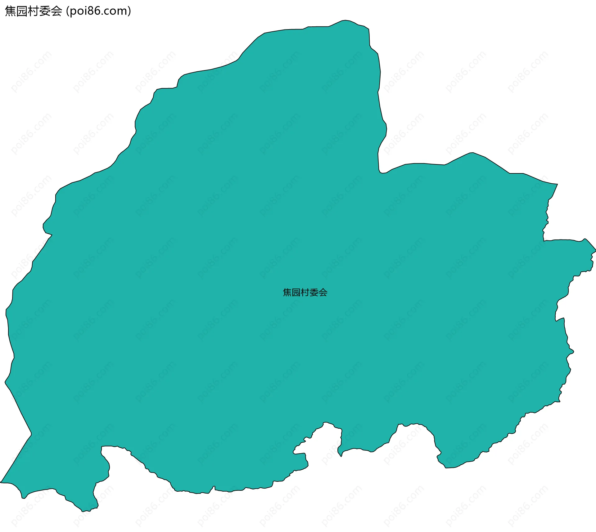焦园村委会边界地图