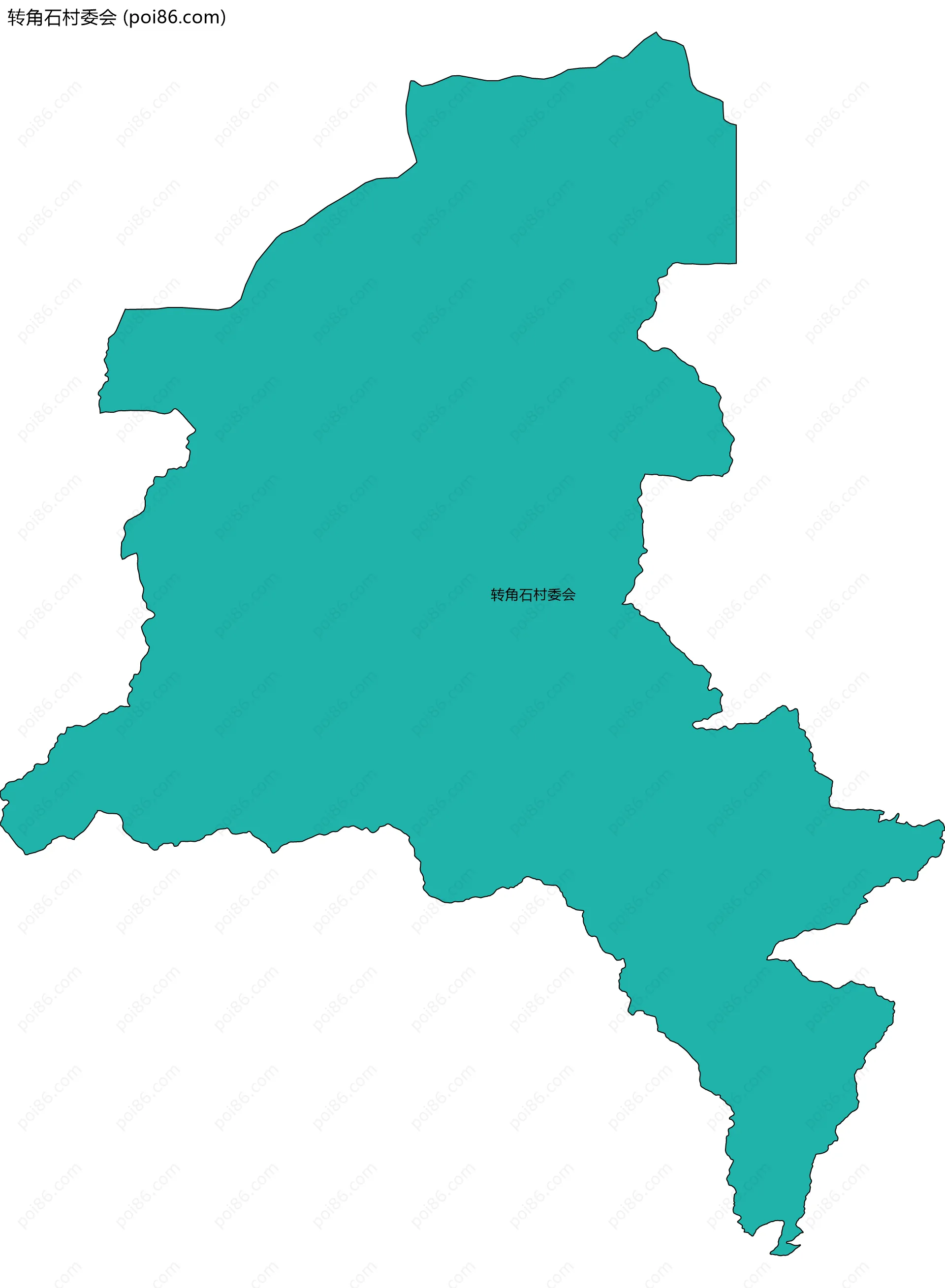 转角石村委会边界地图