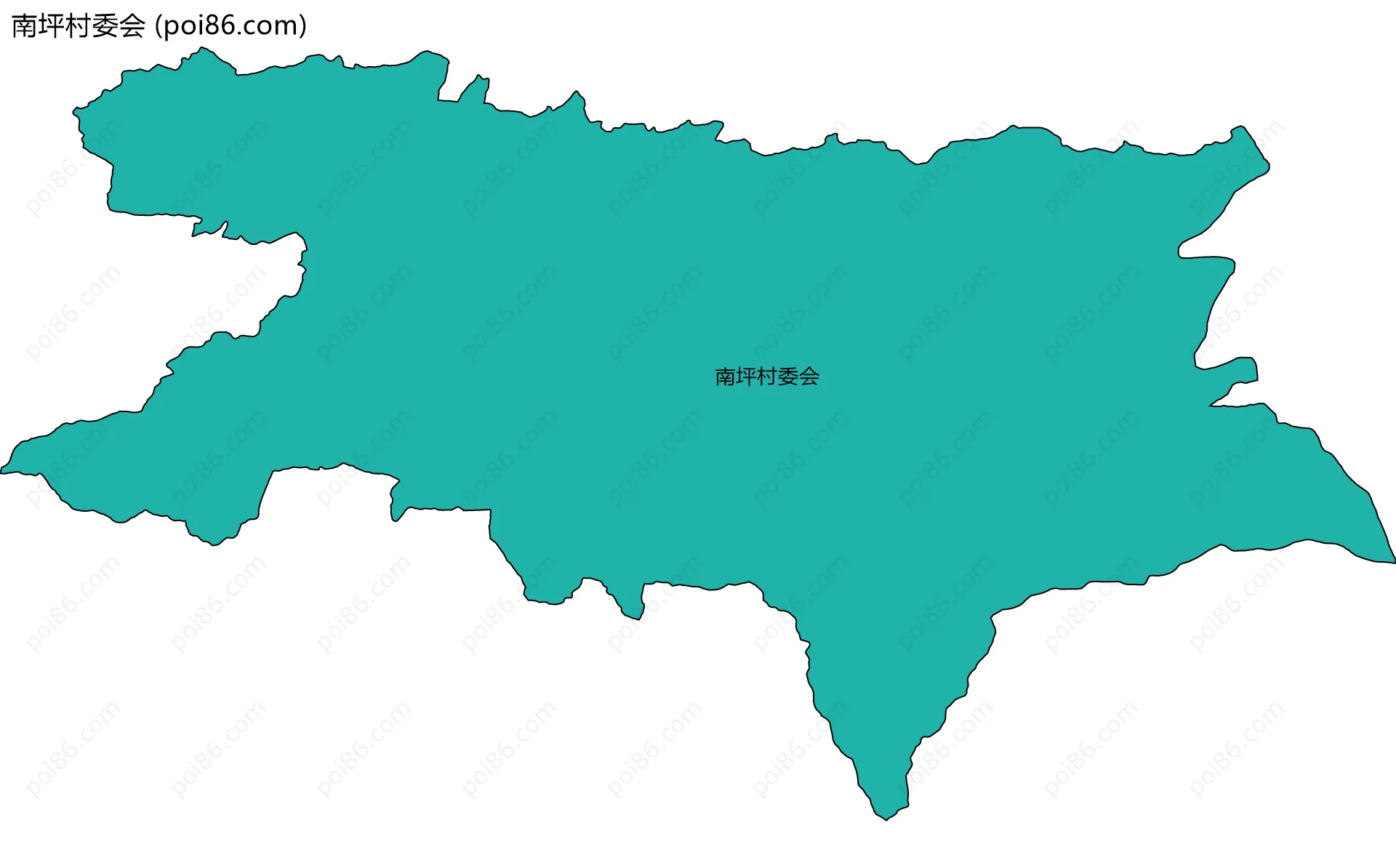 南坪村委会边界地图