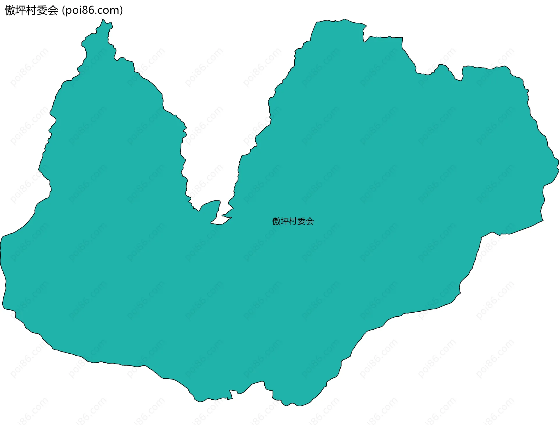 傲坪村委会边界地图