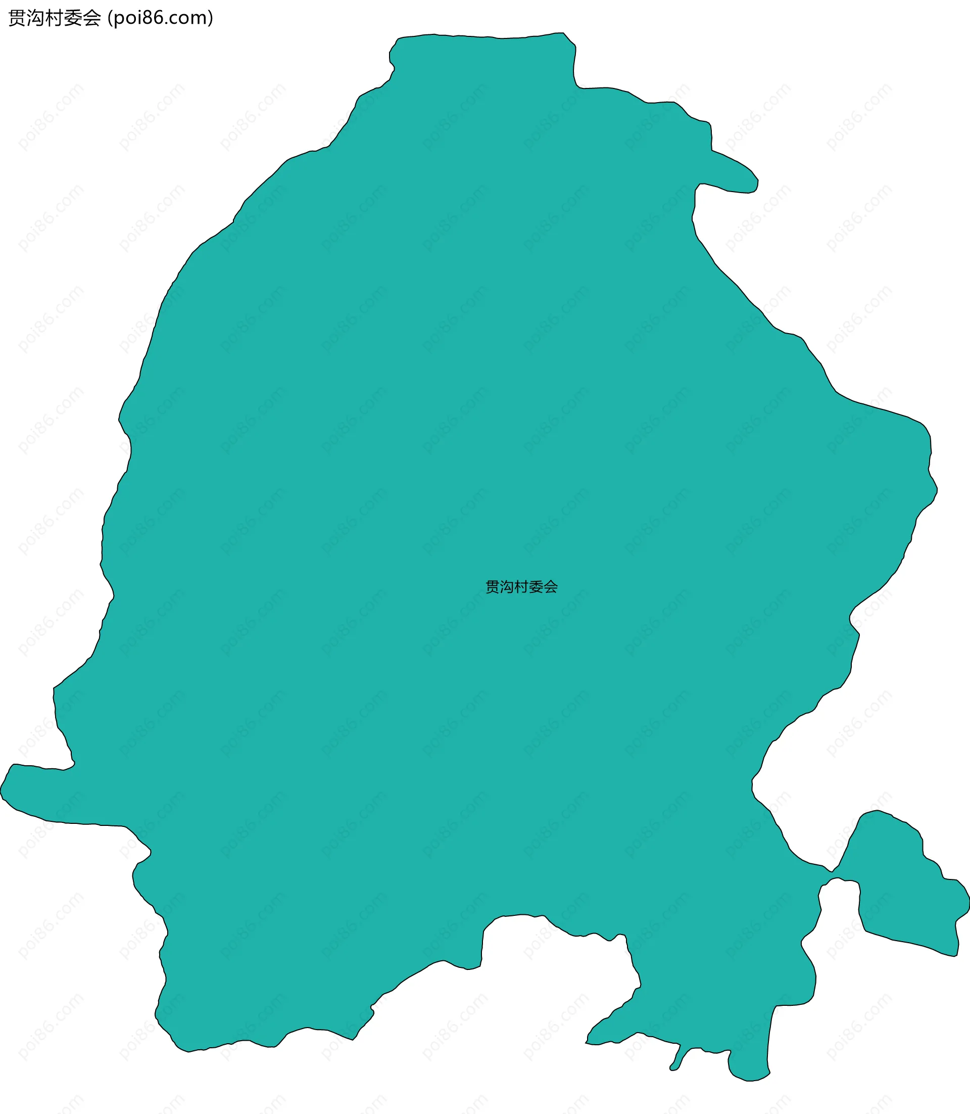 贯沟村委会边界地图