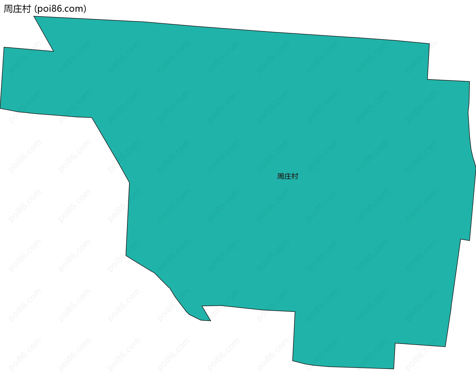 周庄村边界地图