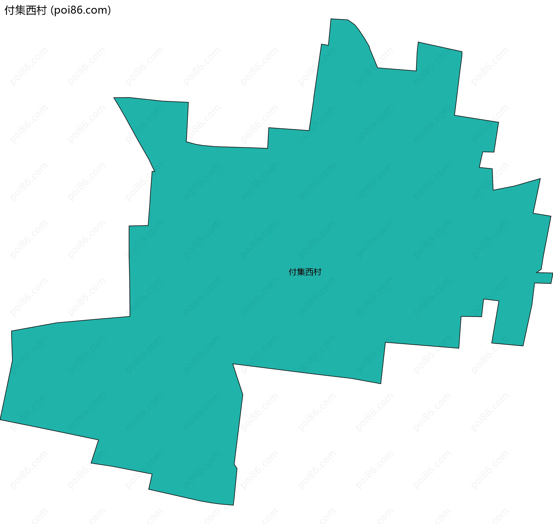 付集西村边界地图