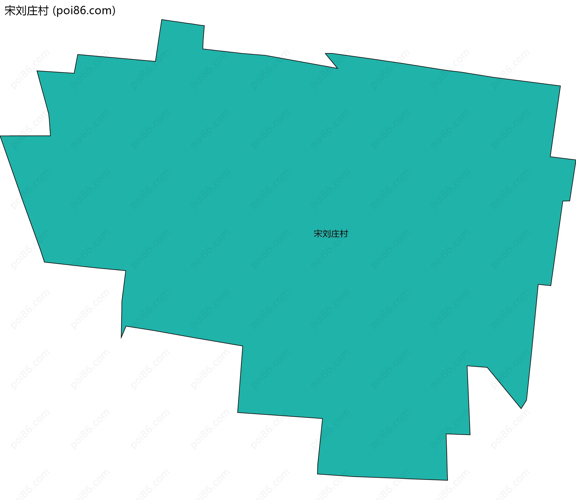 宋刘庄村边界地图