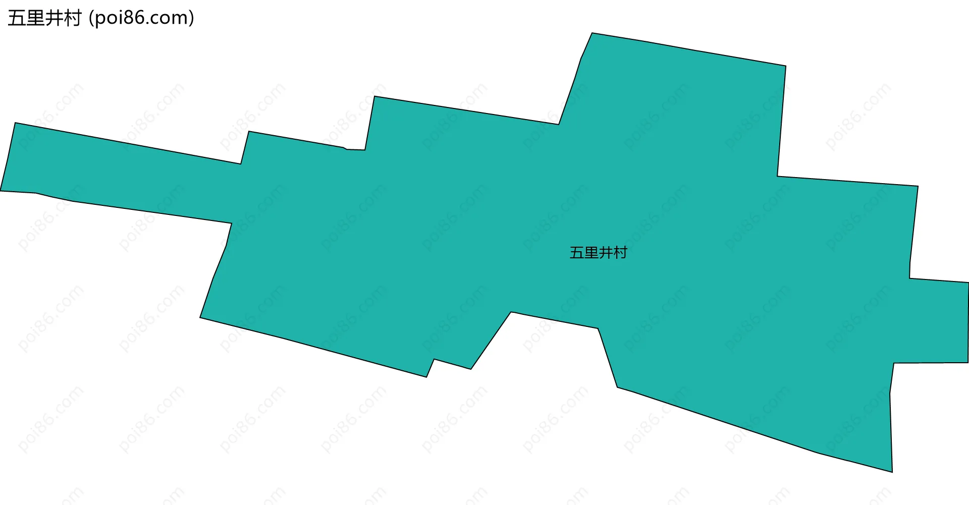 五里井村边界地图