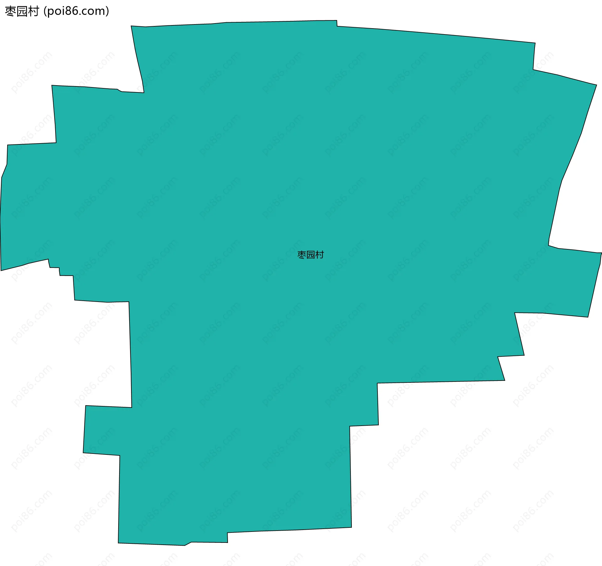 枣园村边界地图