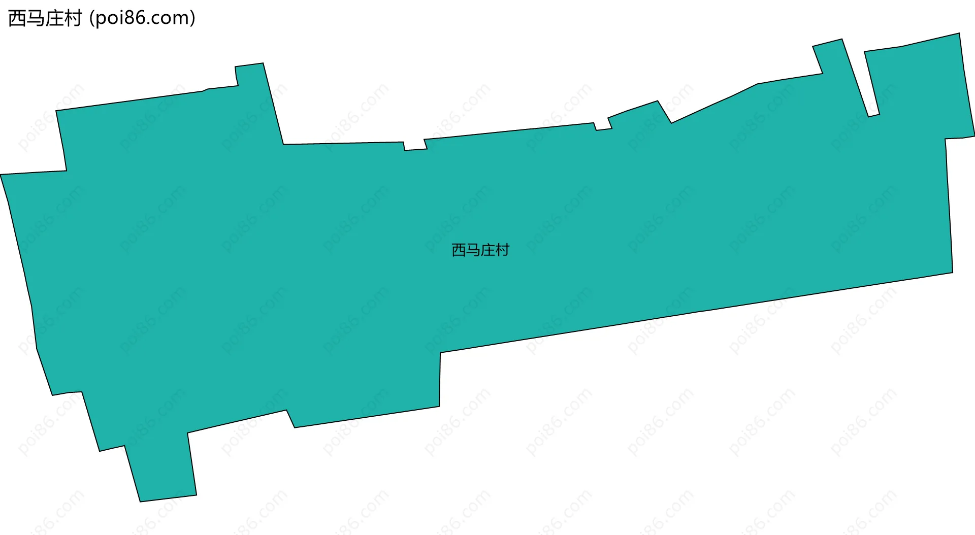 西马庄村边界地图