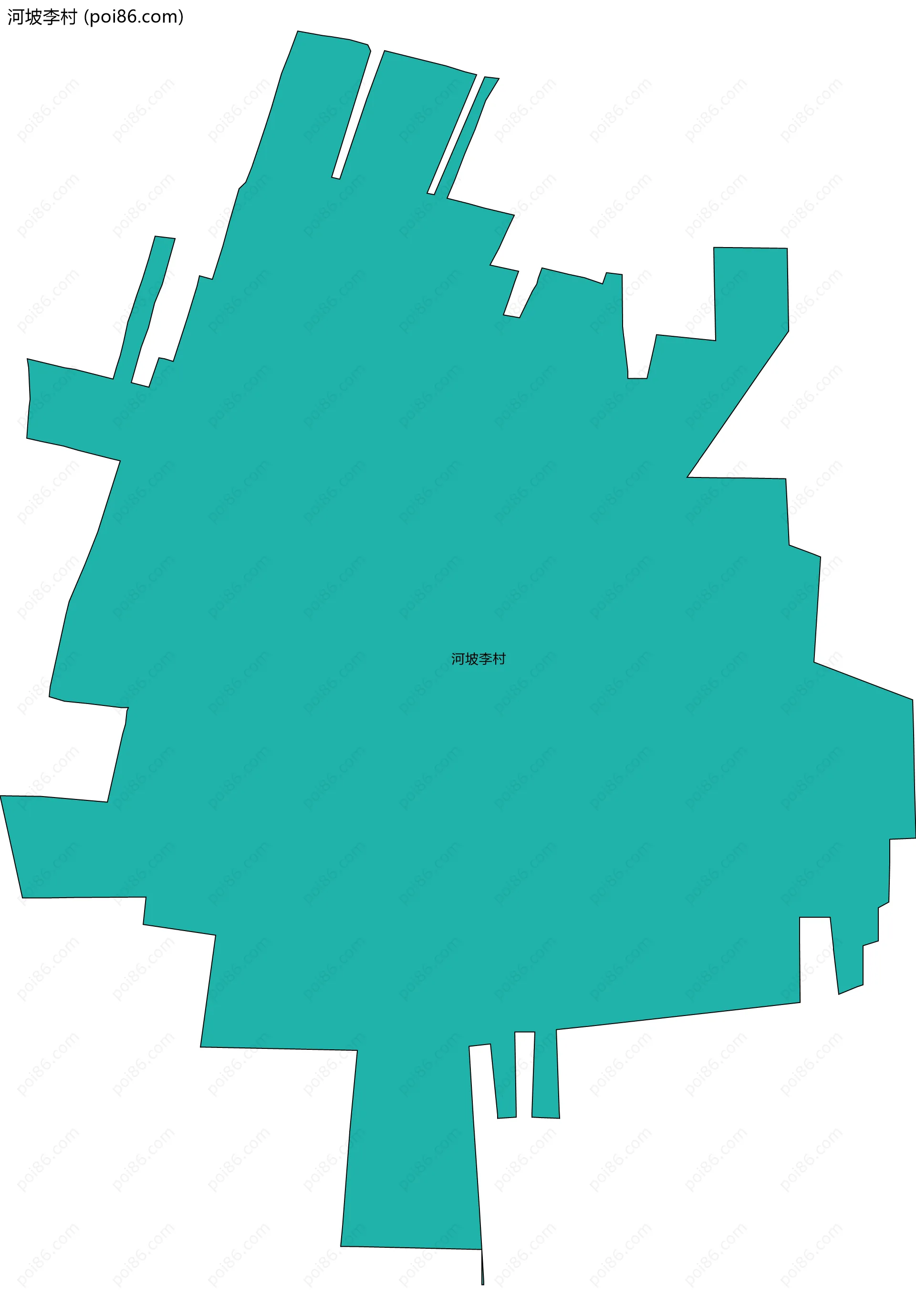 河坡李村边界地图