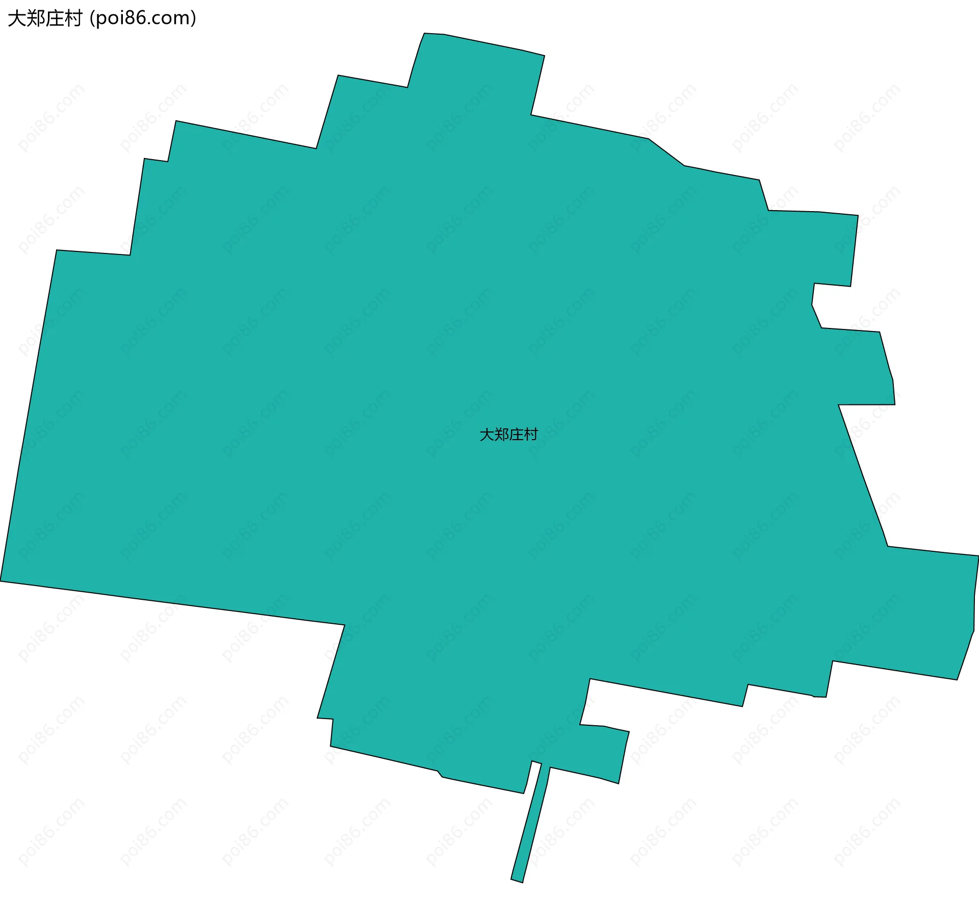 大郑庄村边界地图