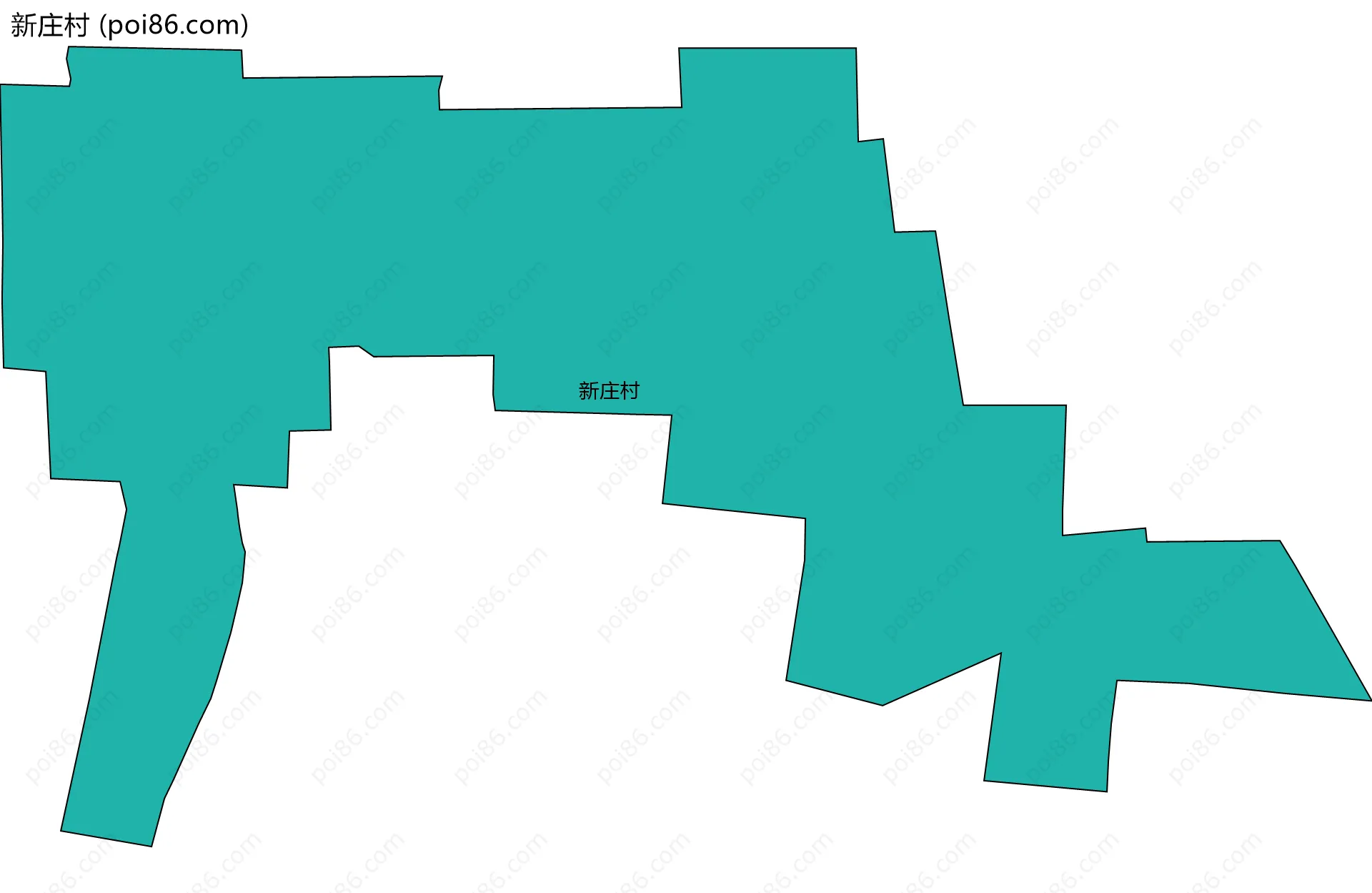 新庄村边界地图