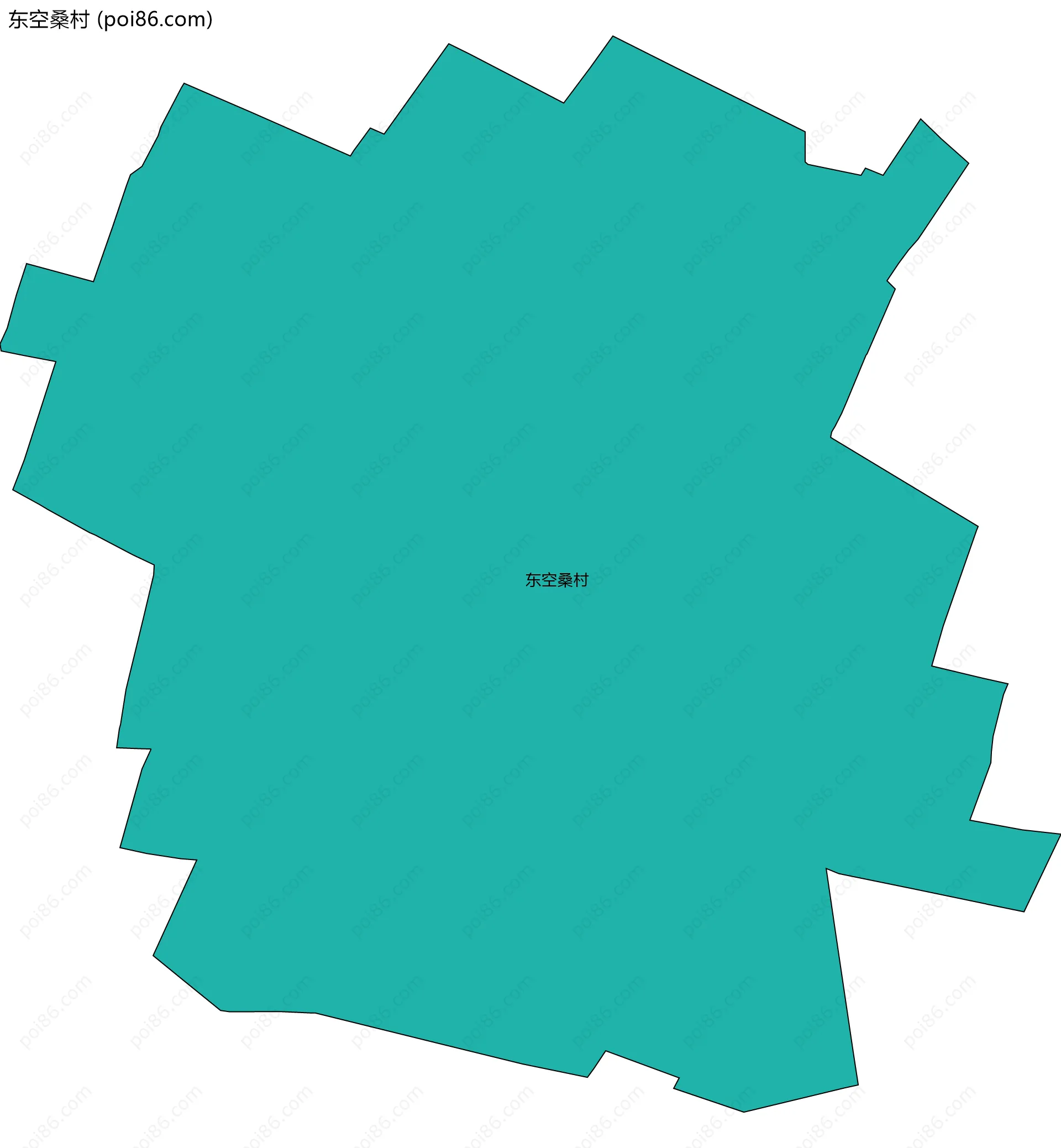 东空桑村边界地图