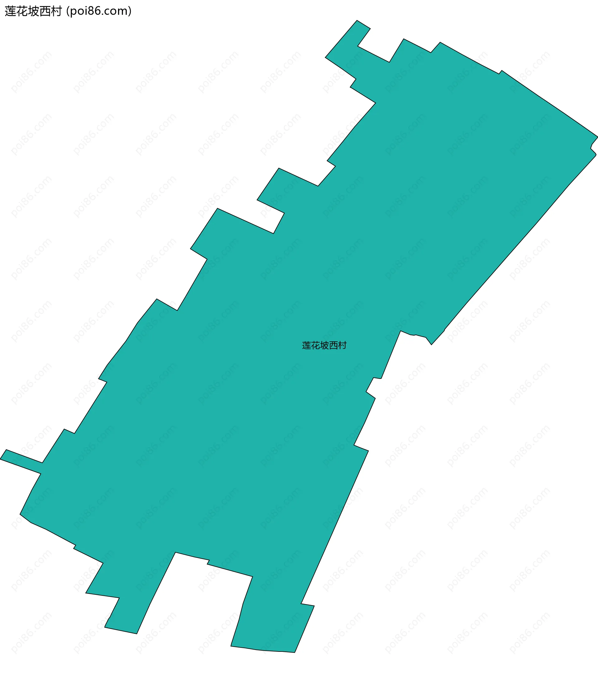 莲花坡西村边界地图
