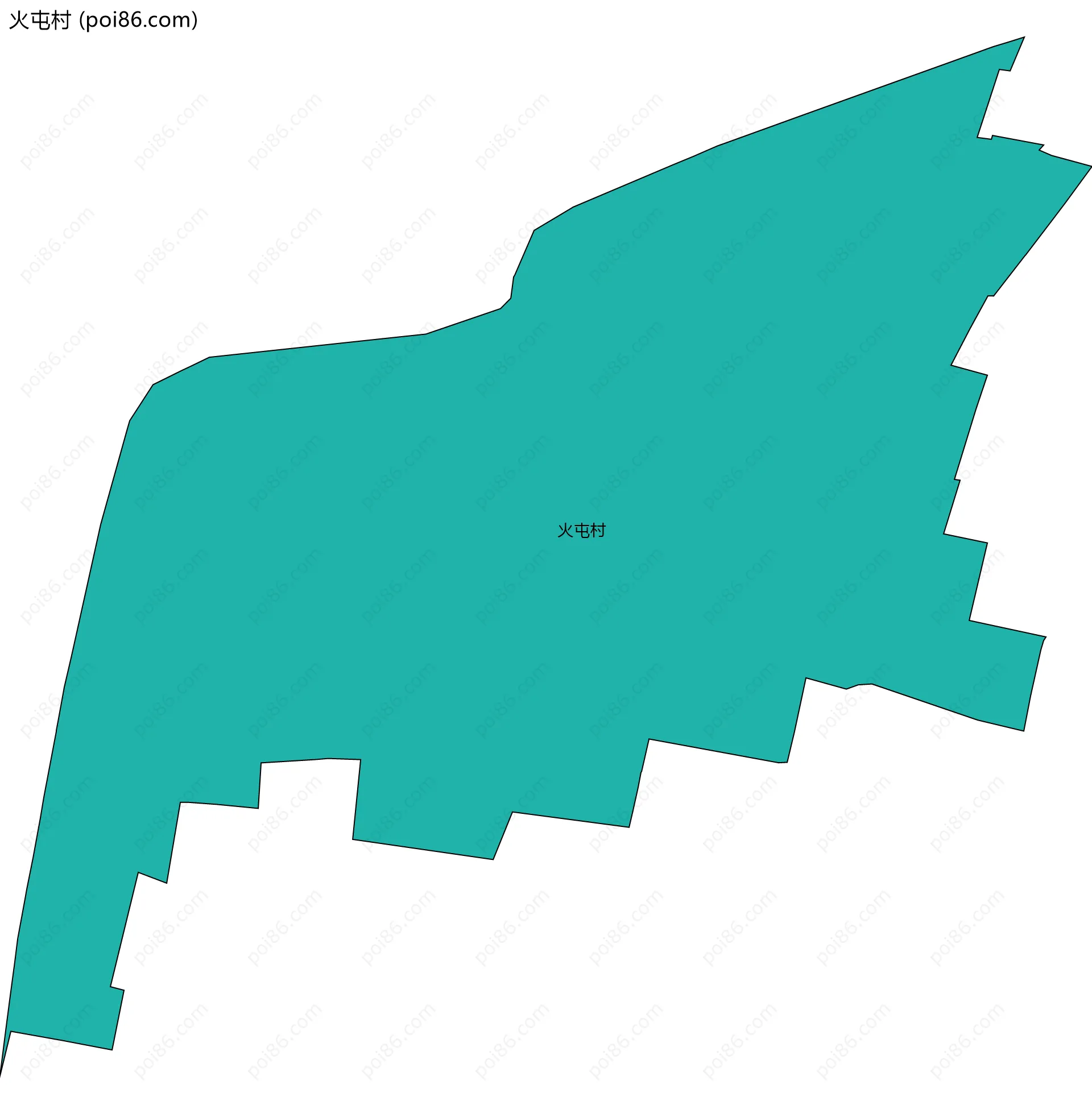 火屯村边界地图