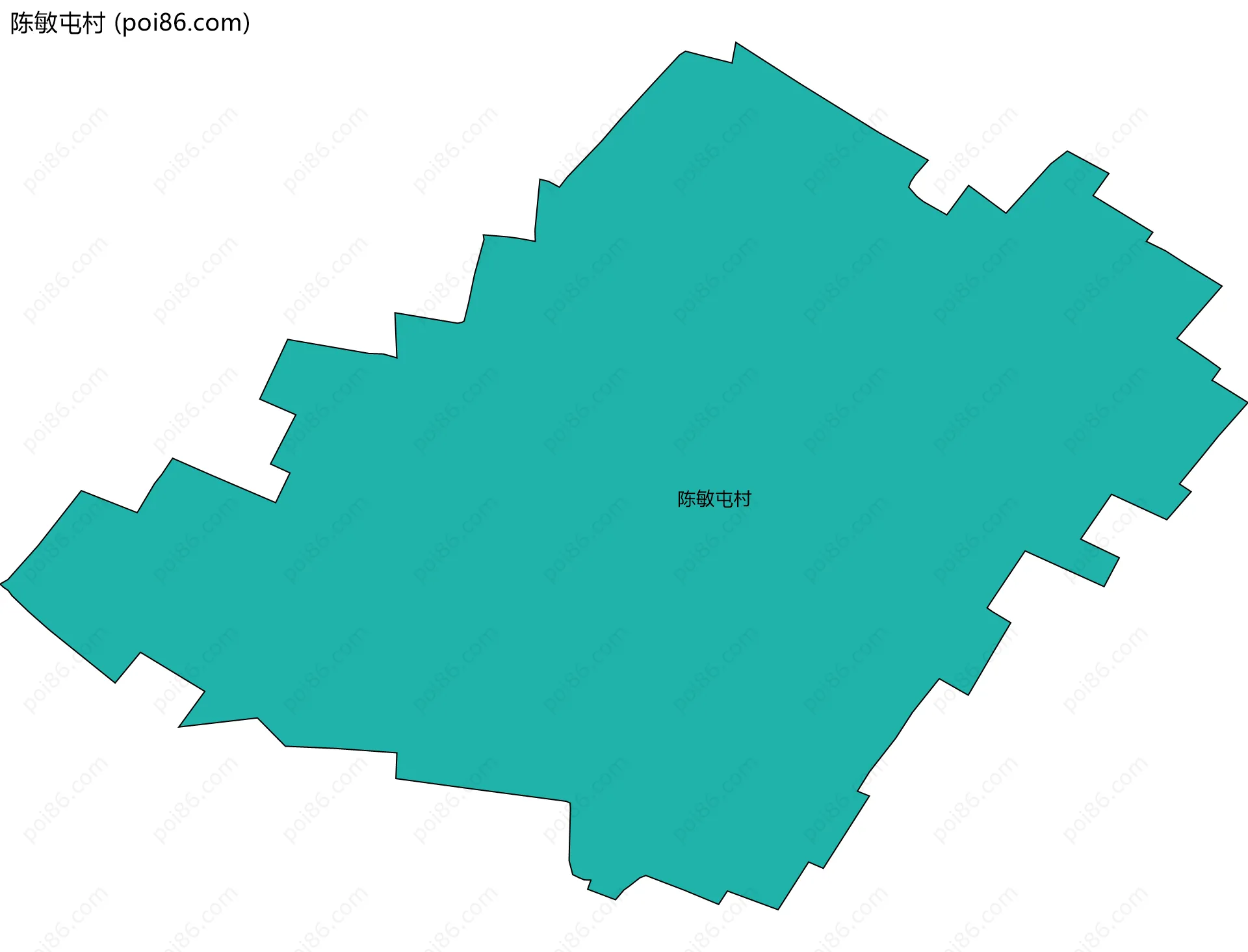 陈敏屯村边界地图