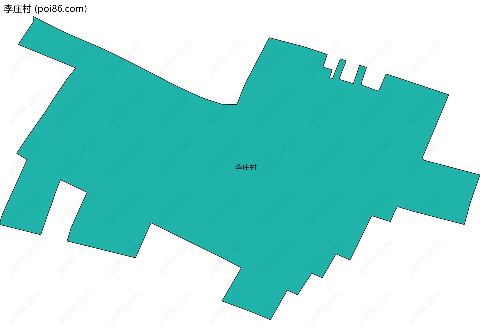 李庄村边界地图