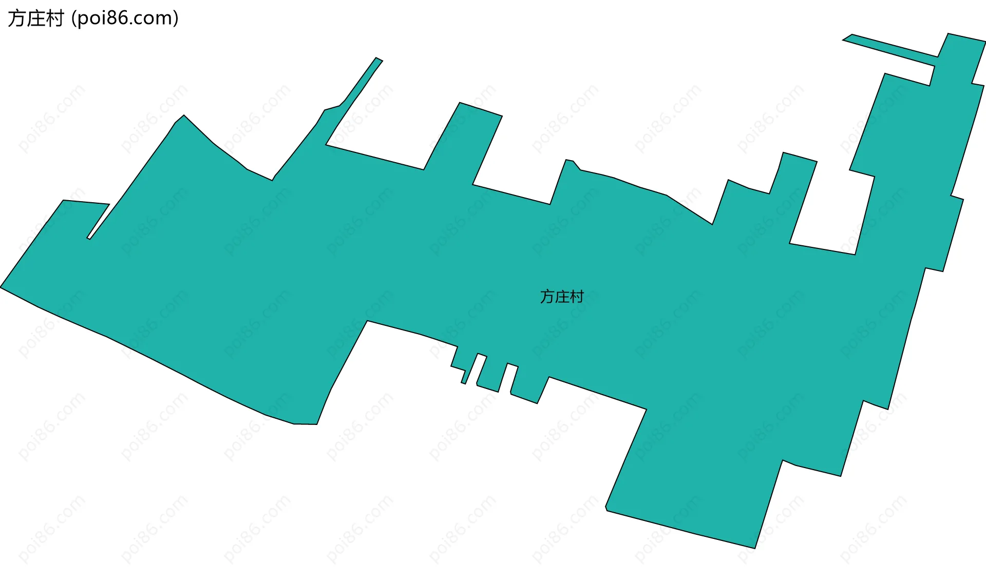 方庄村边界地图