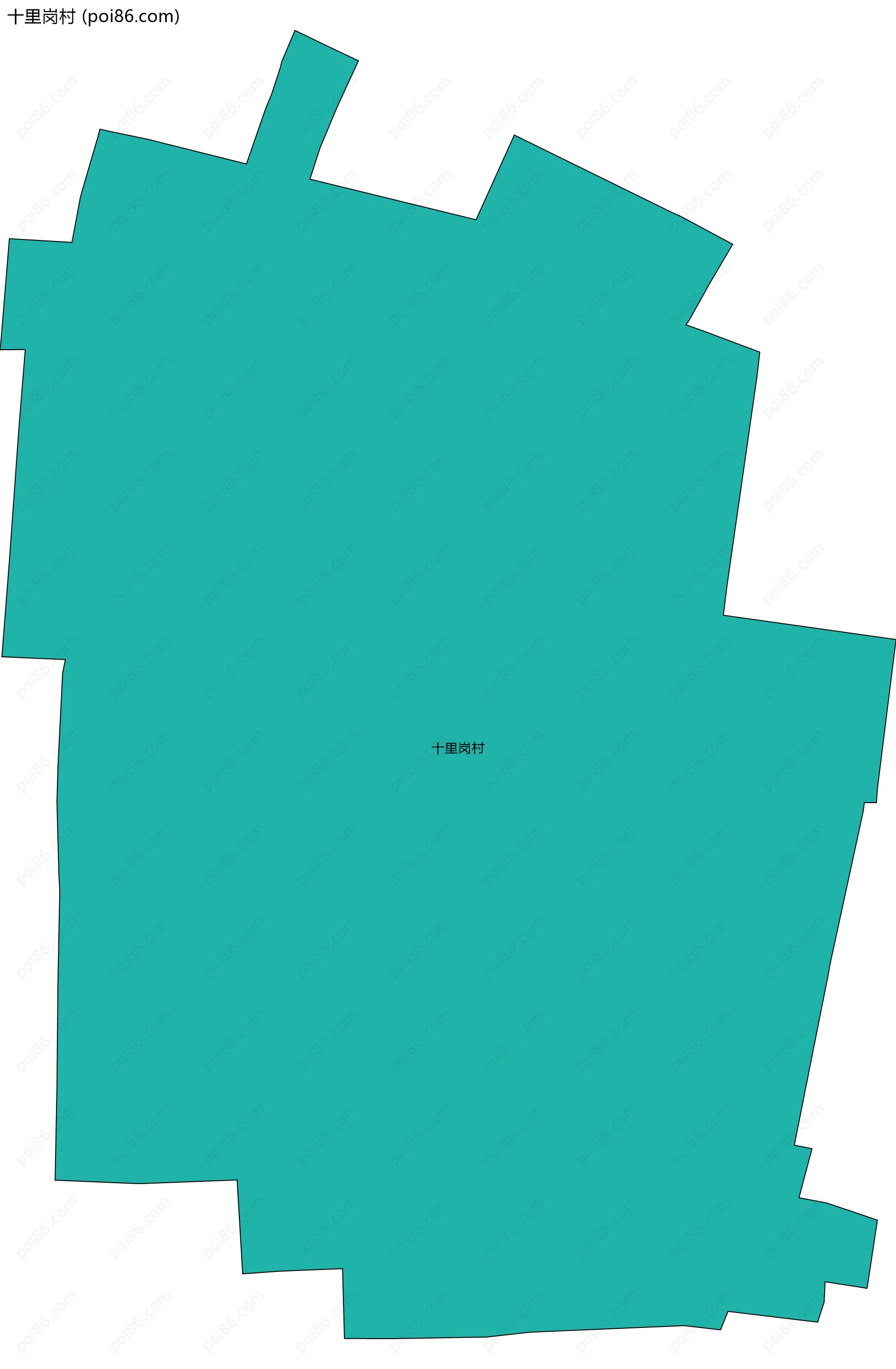 十里岗村边界地图