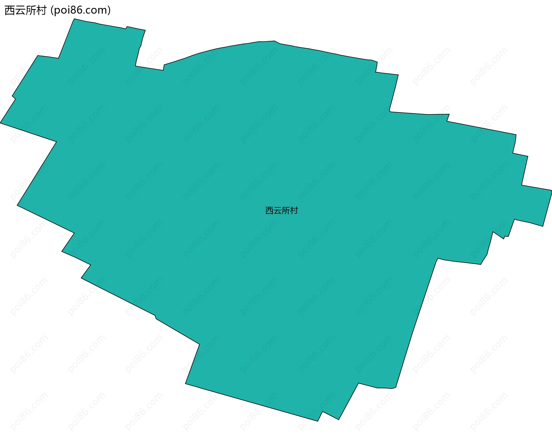 西云所村边界地图