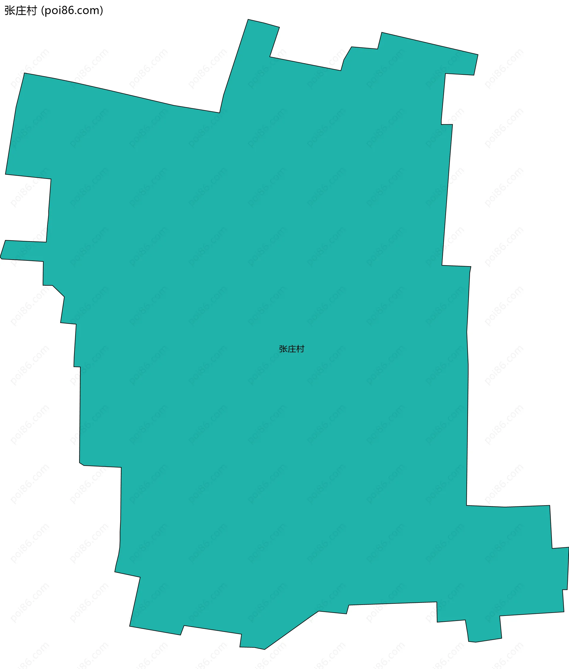 张庄村边界地图