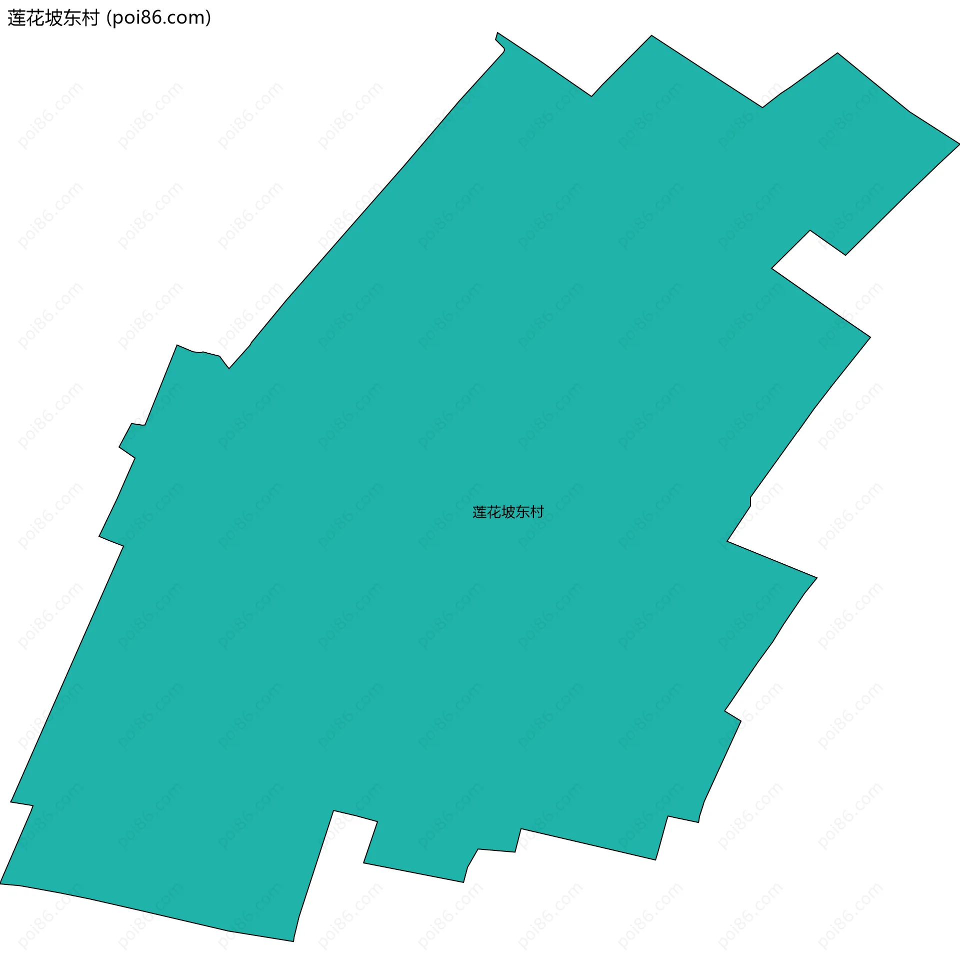 莲花坡东村边界地图