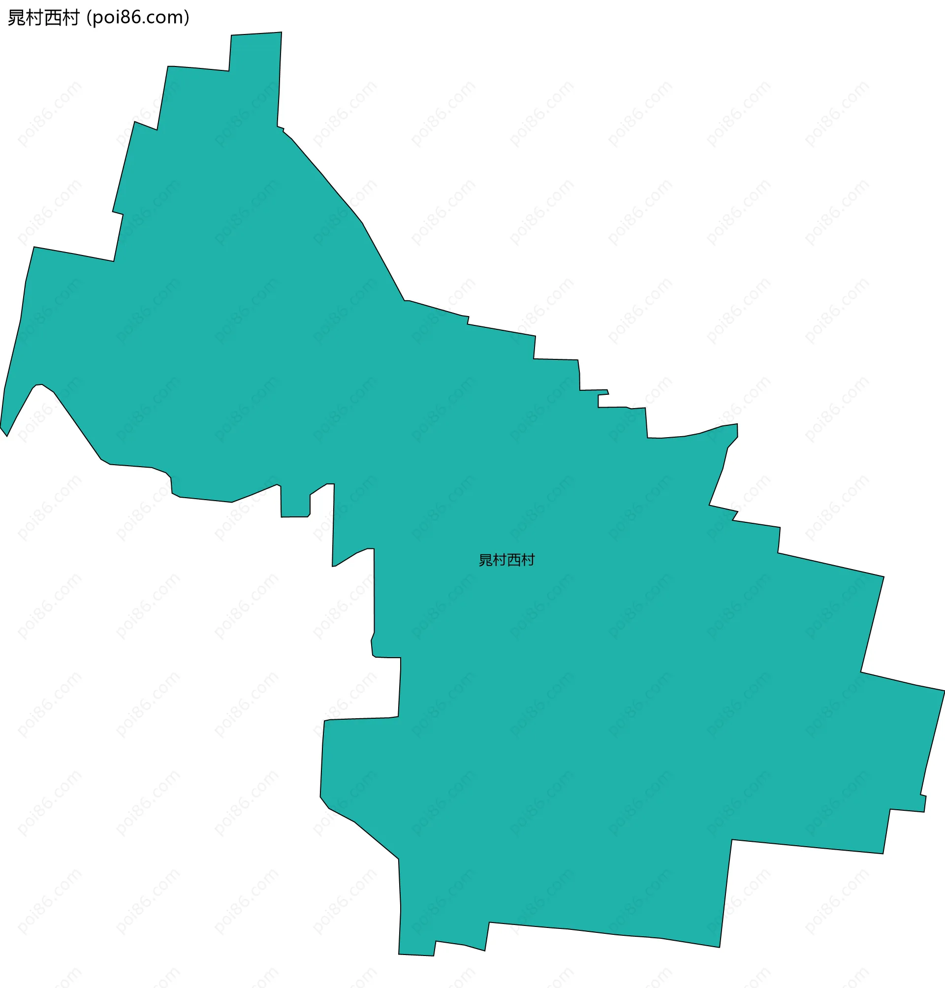 晁村西村边界地图