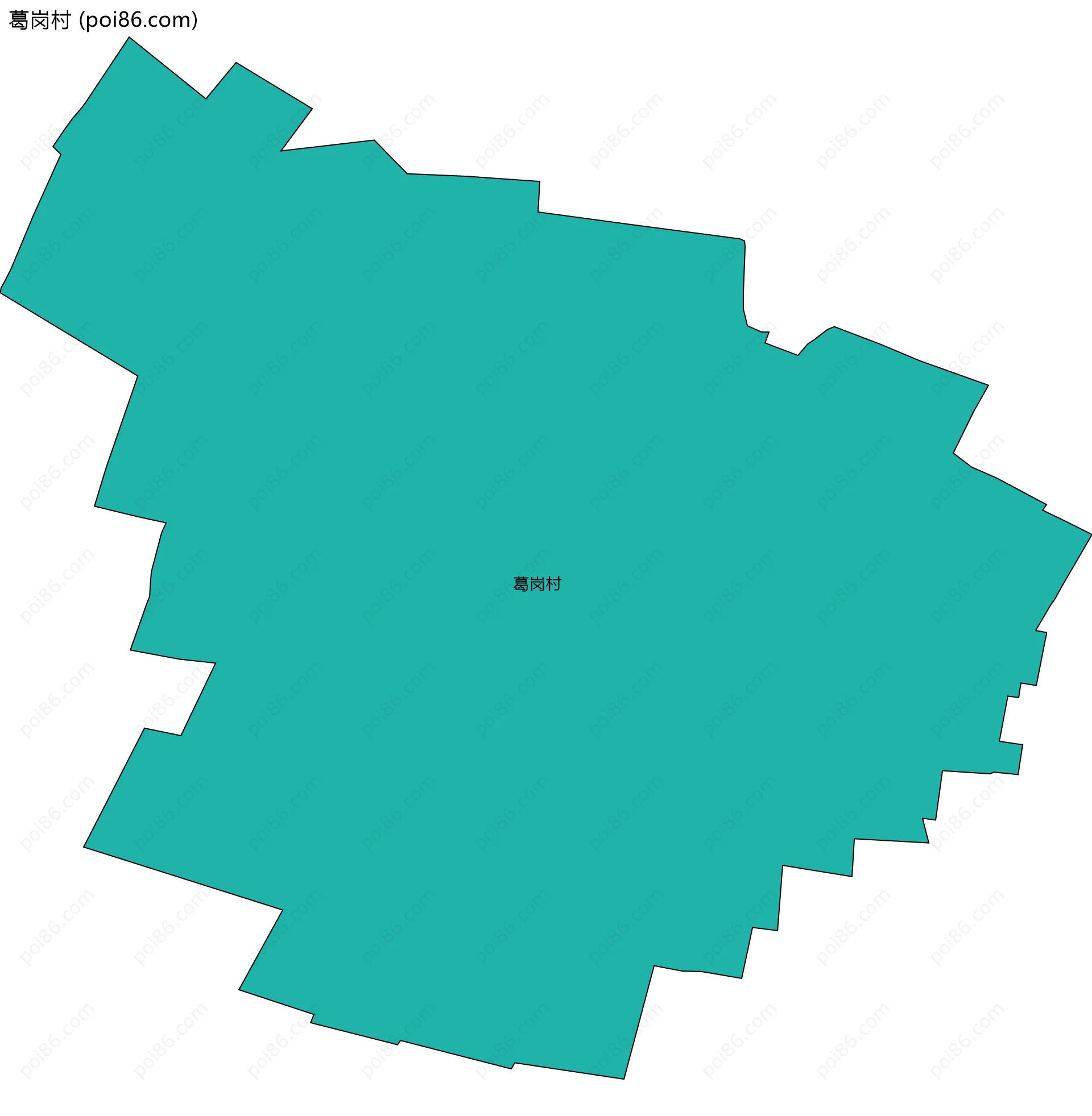 葛岗村边界地图