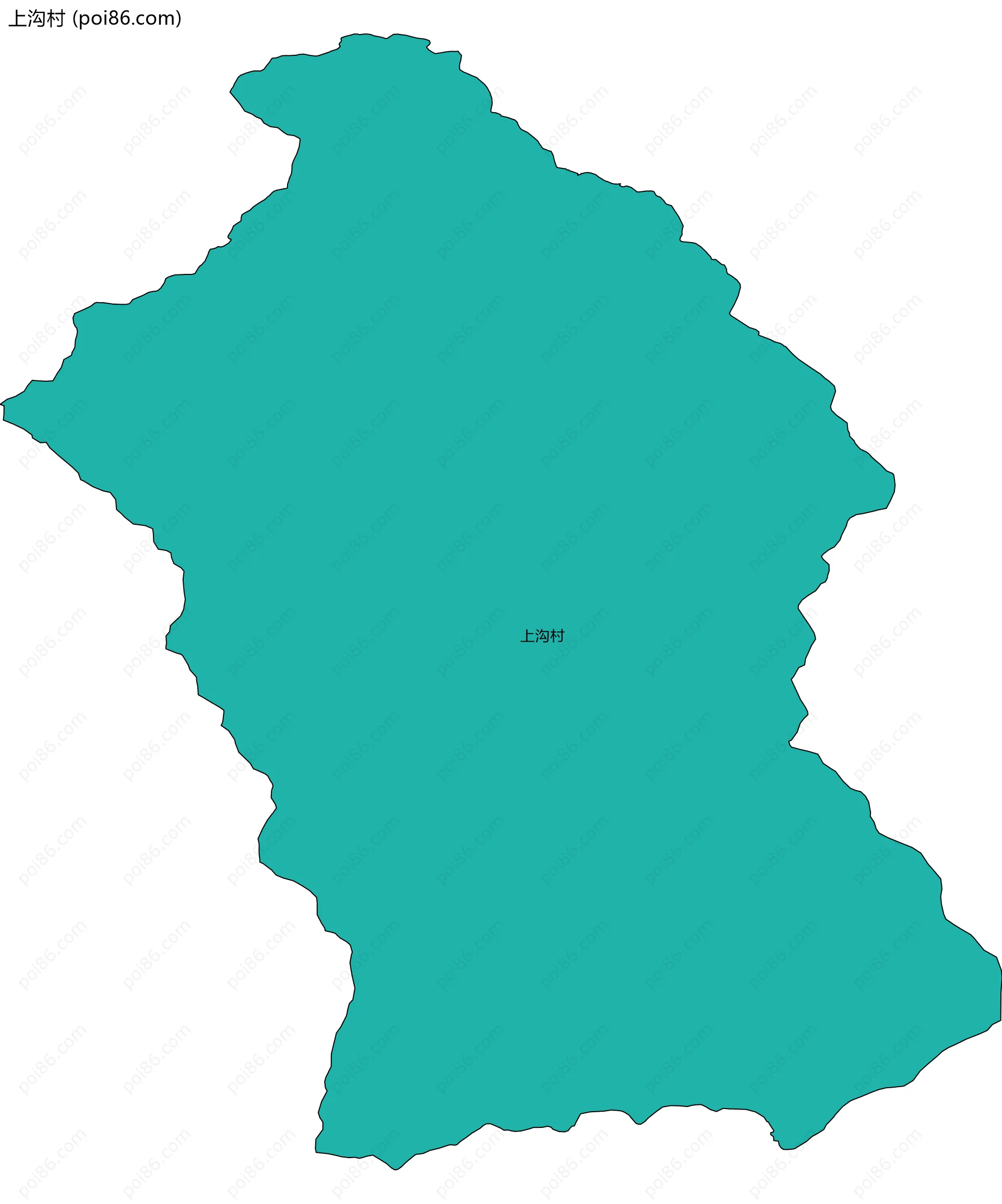 上沟村边界地图