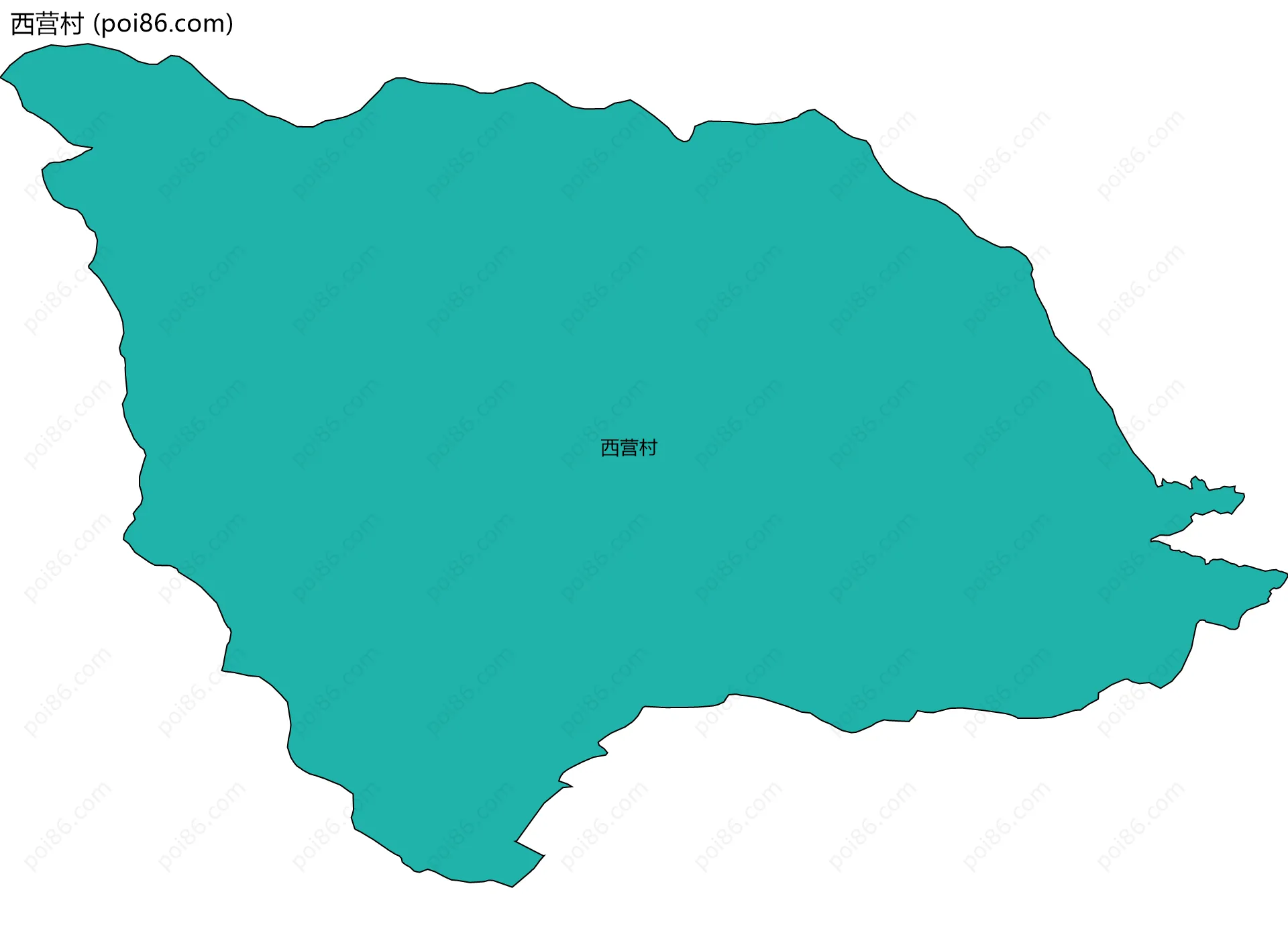 西营村边界地图