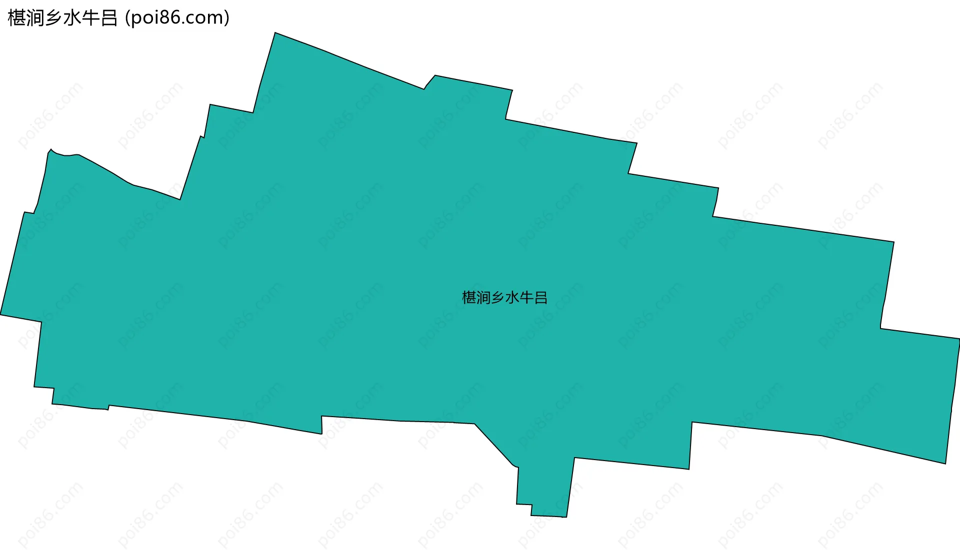 椹涧乡水牛吕边界地图