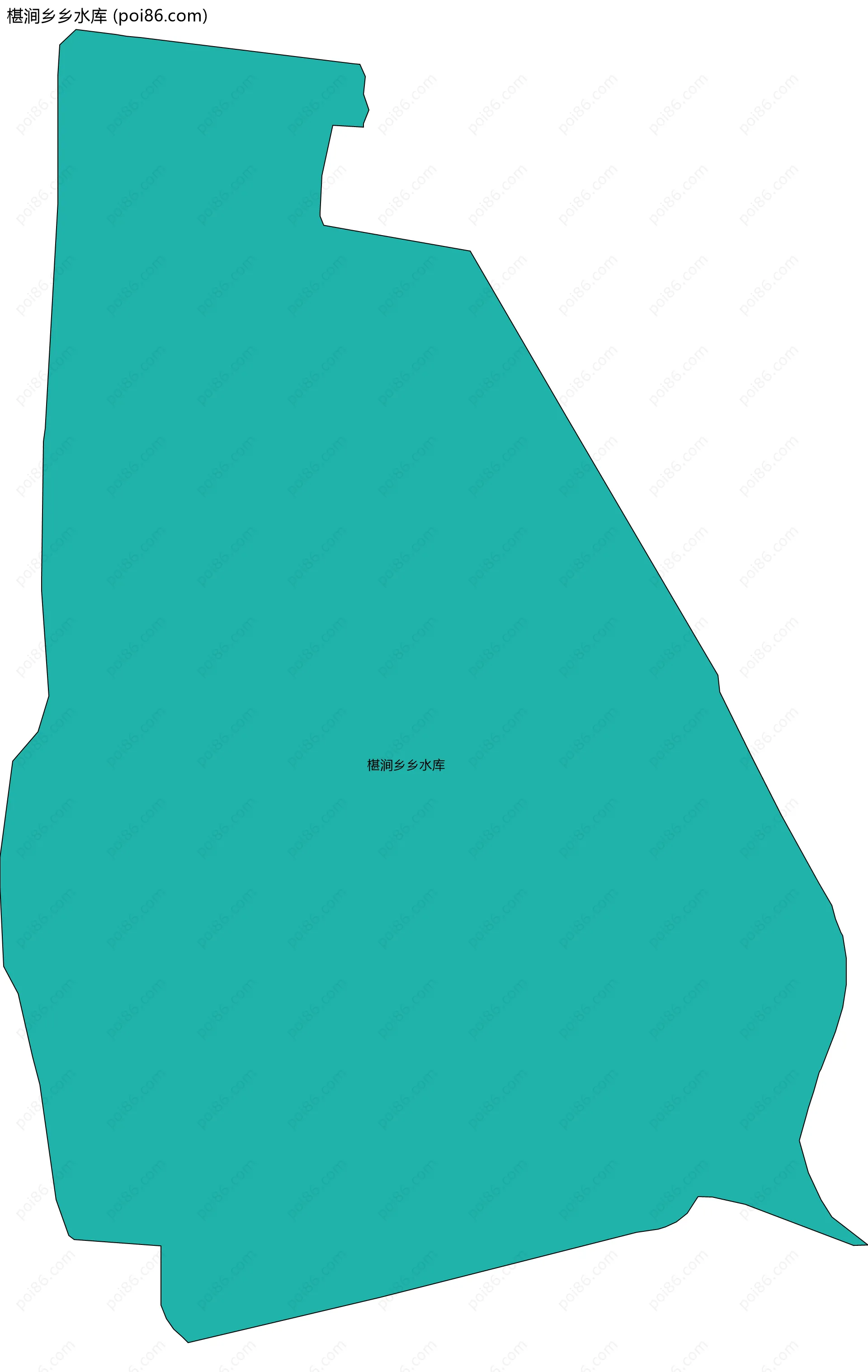 椹涧乡乡水库边界地图