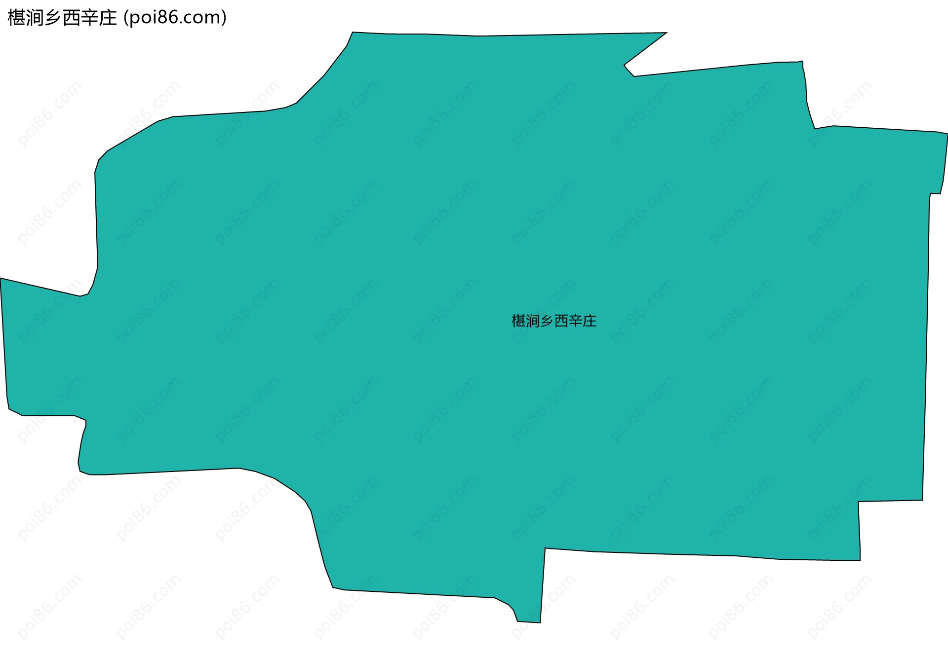 椹涧乡西辛庄边界地图
