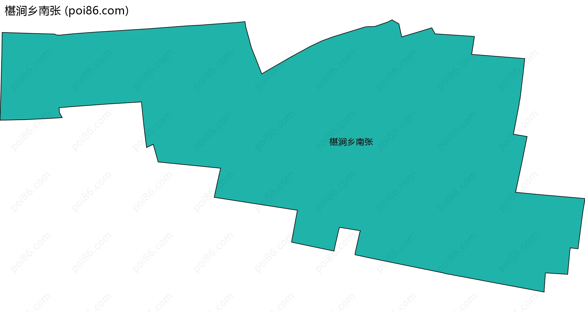 椹涧乡南张边界地图