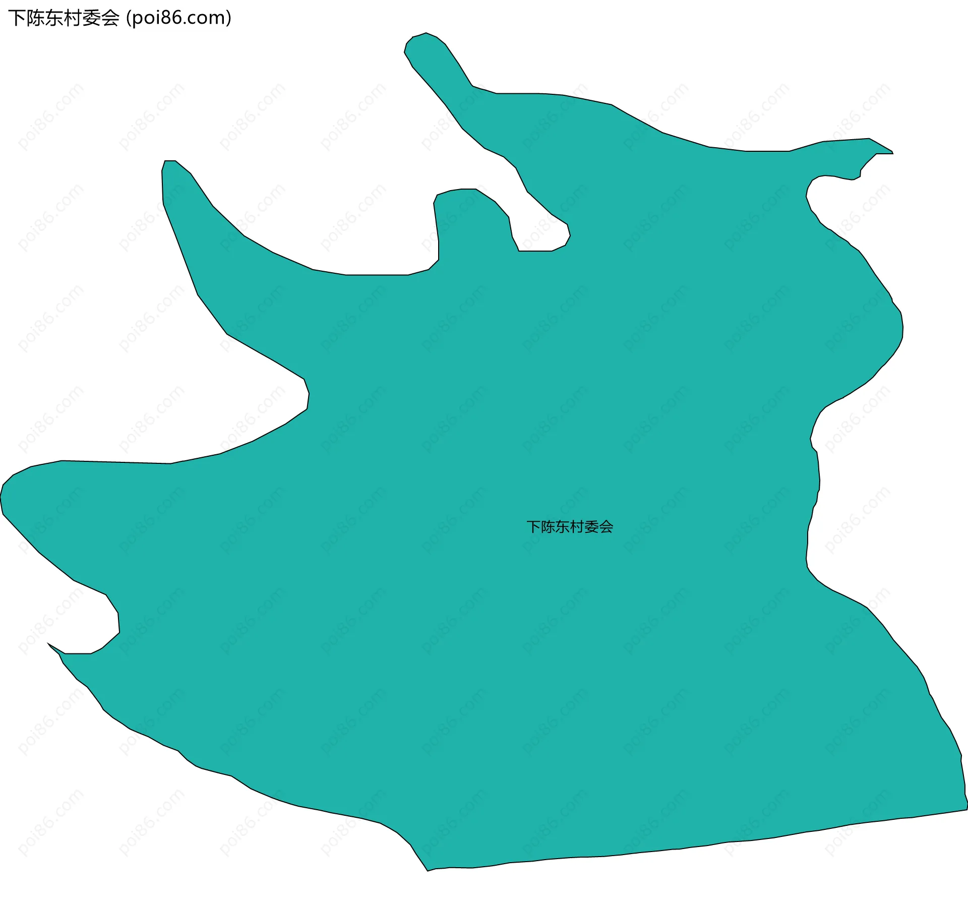 下陈东村委会边界地图