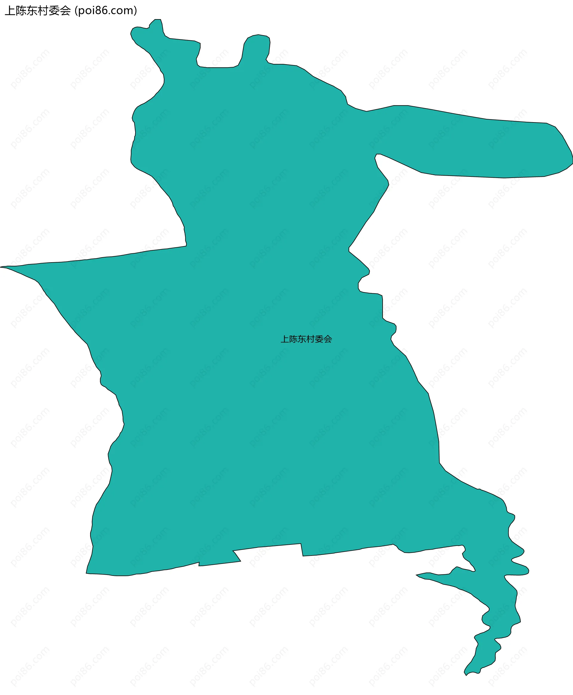 上陈东村委会边界地图