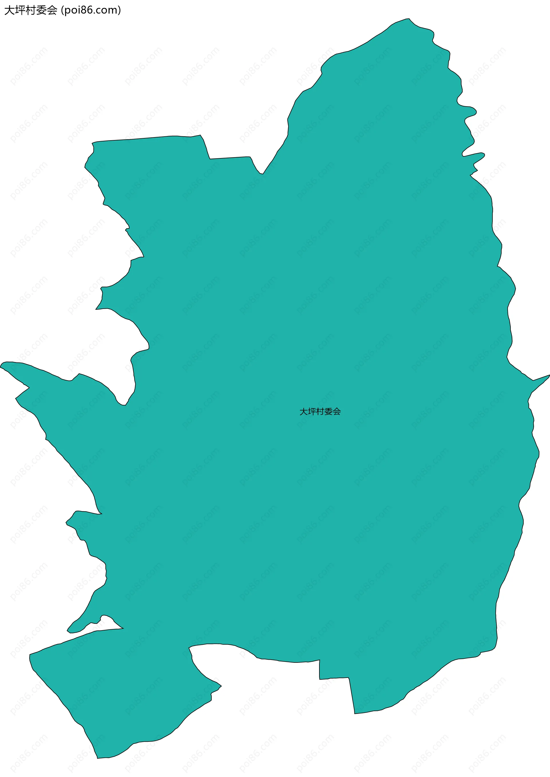 大坪村委会边界地图