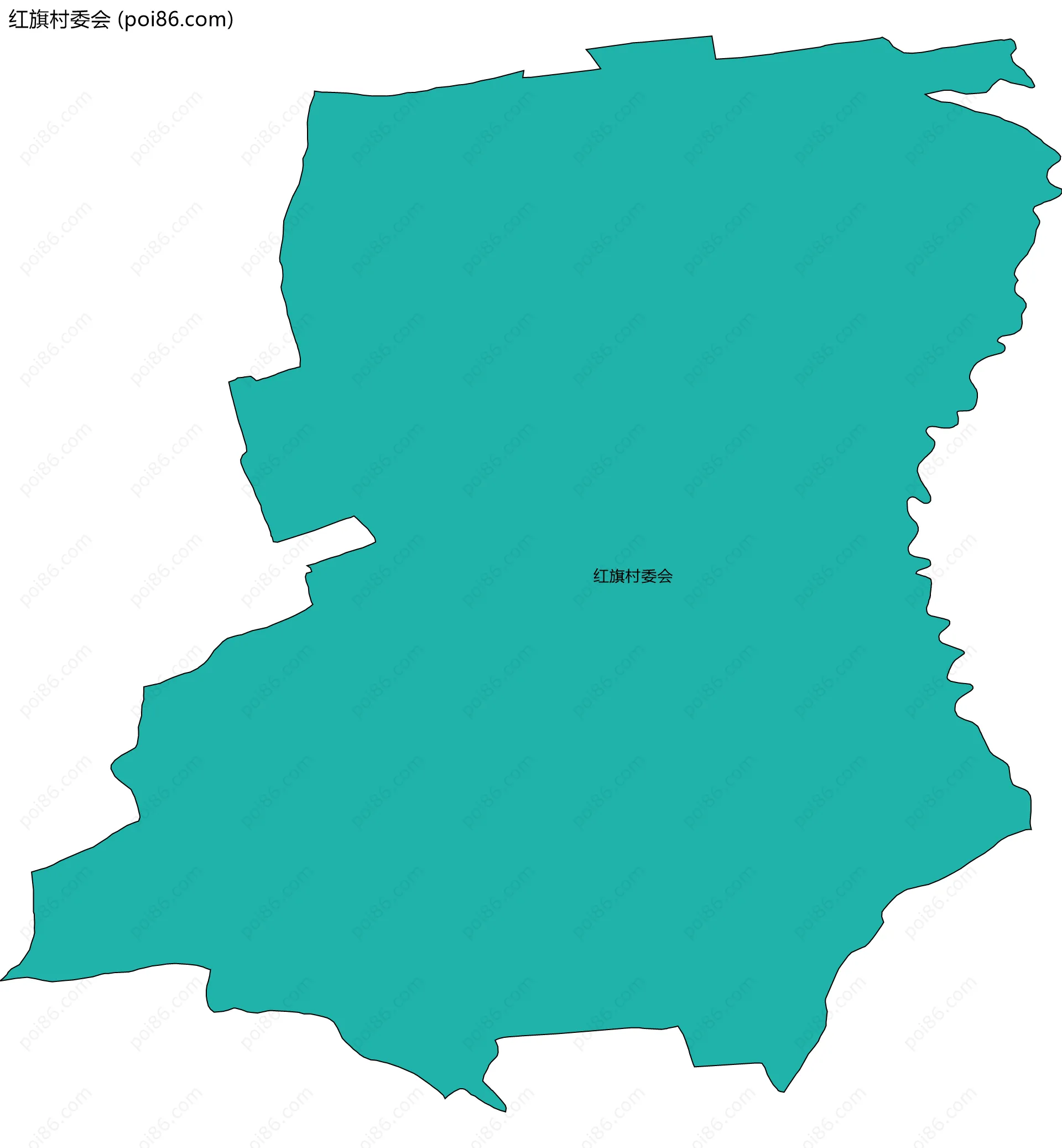 红旗村委会边界地图