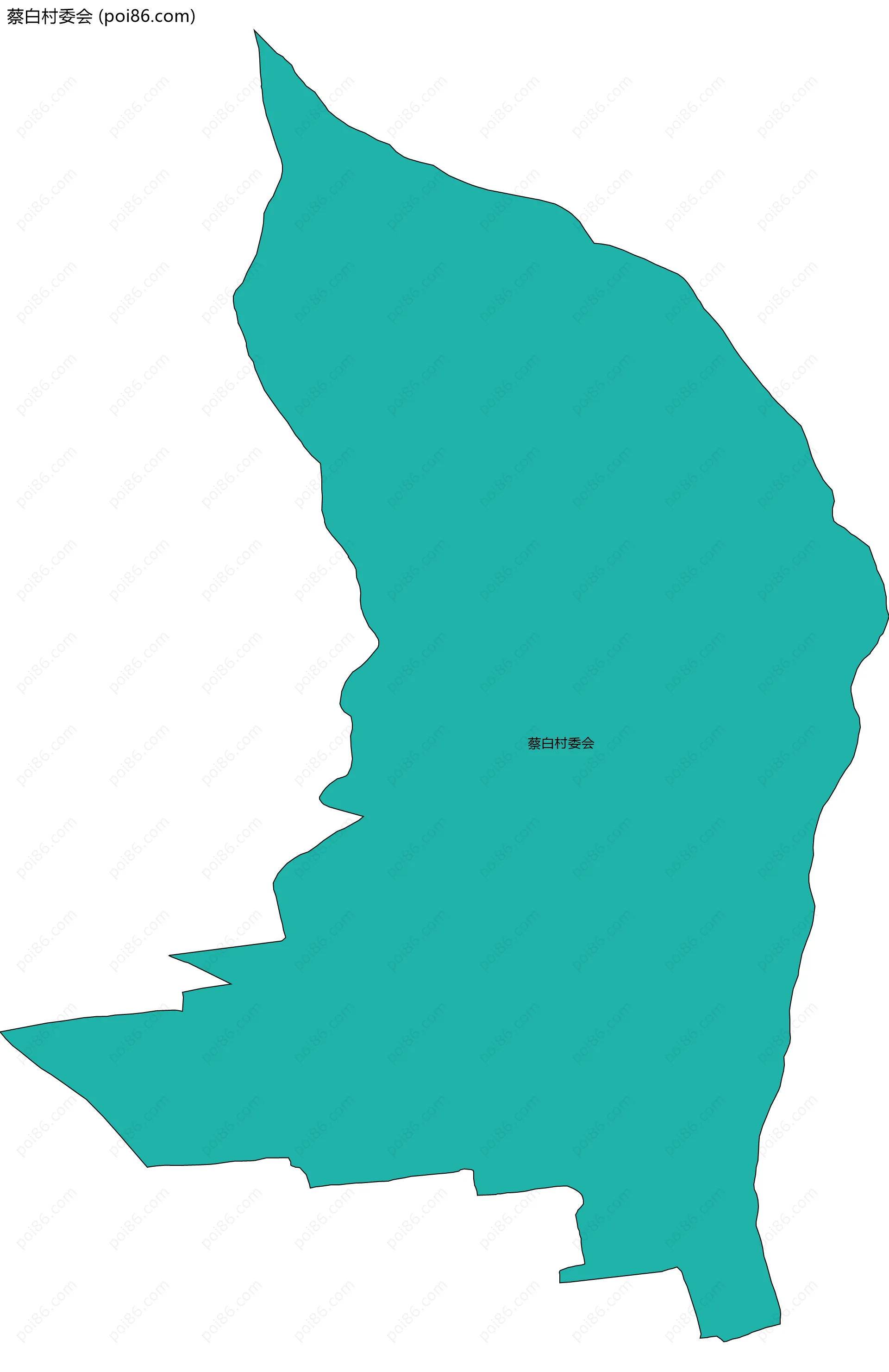 蔡白村委会边界地图