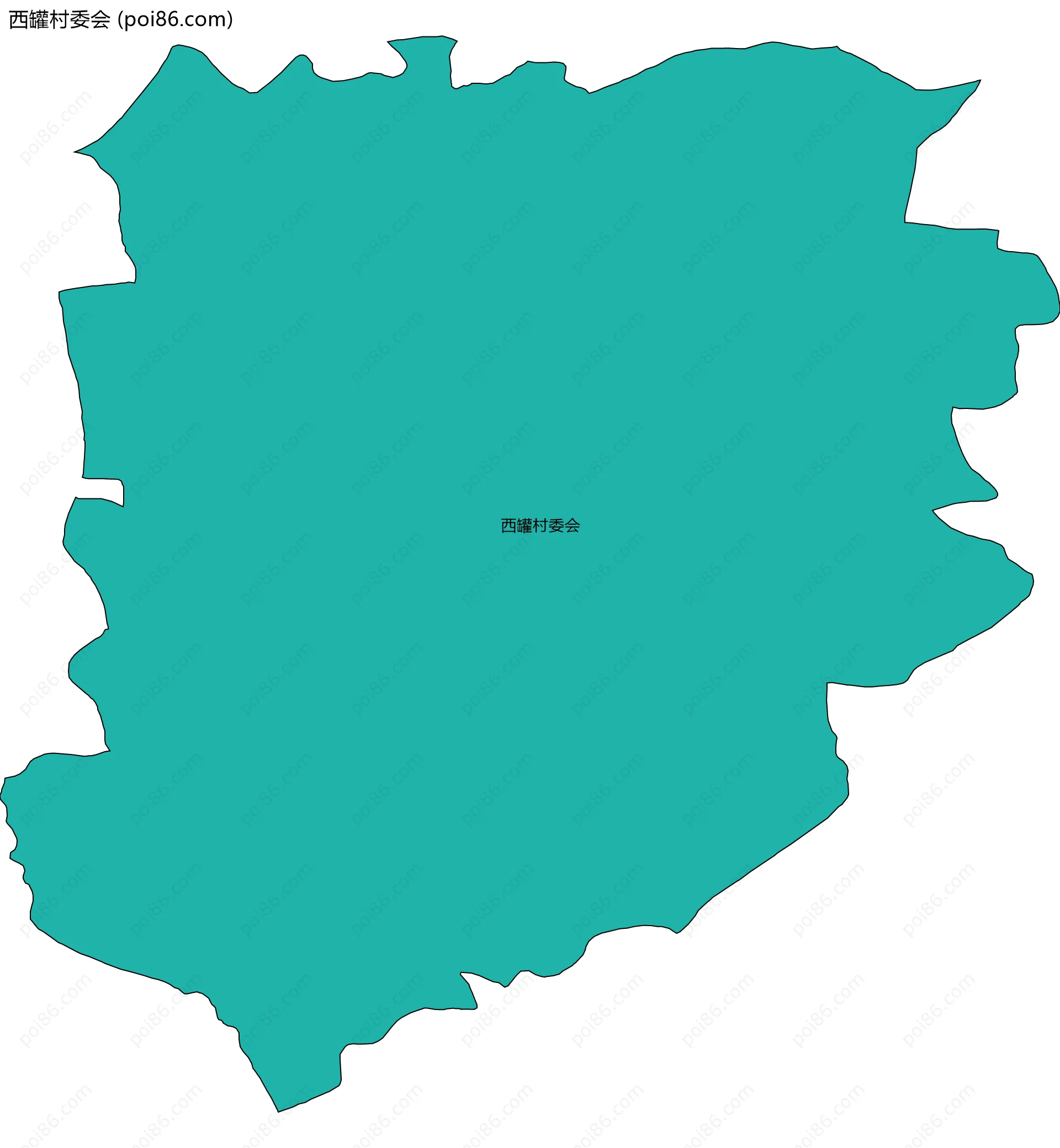 西罐村委会边界地图