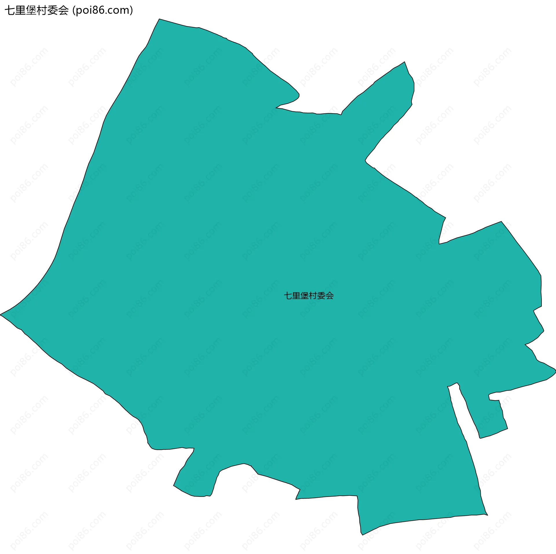 七里堡村委会边界地图