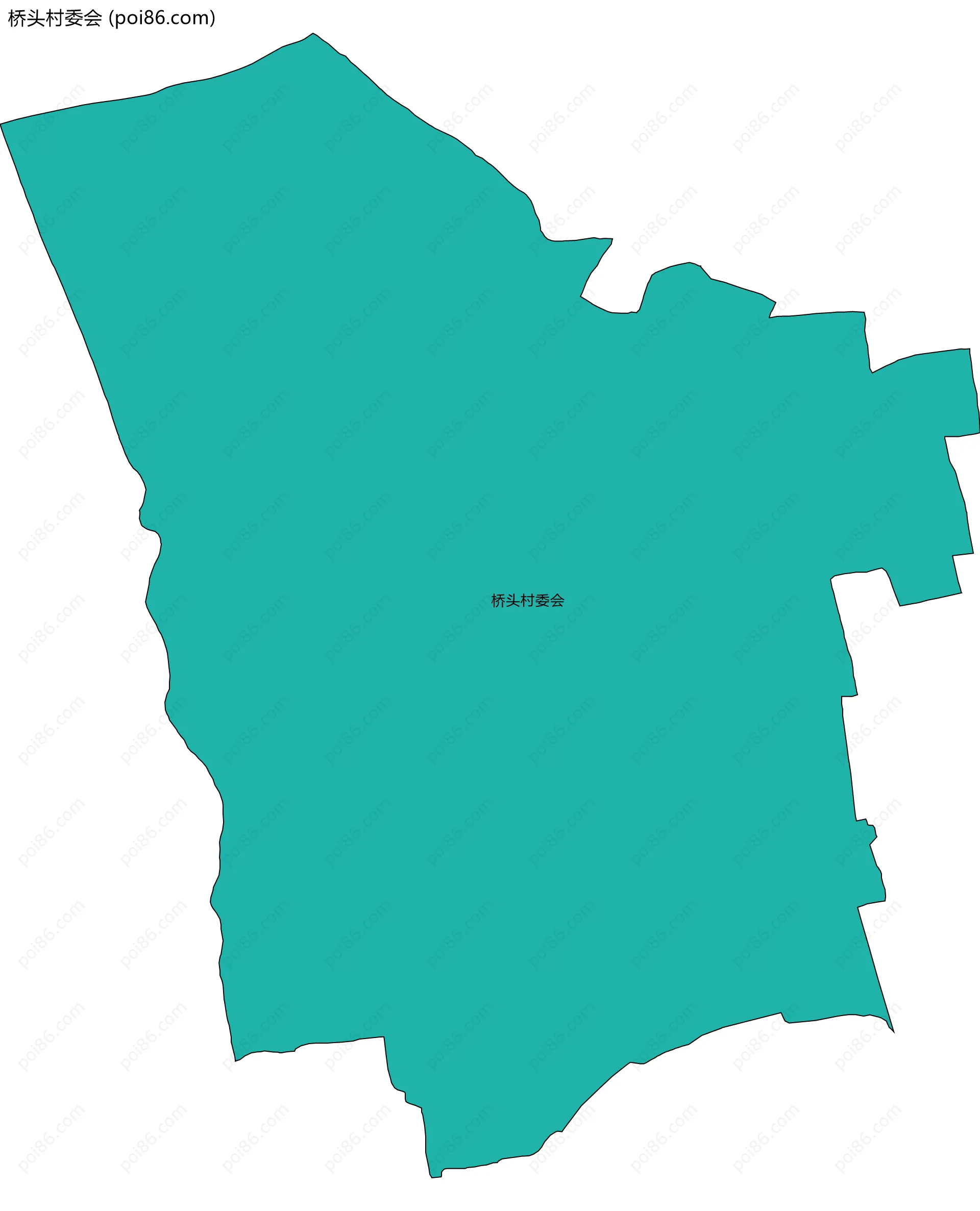 桥头村委会边界地图