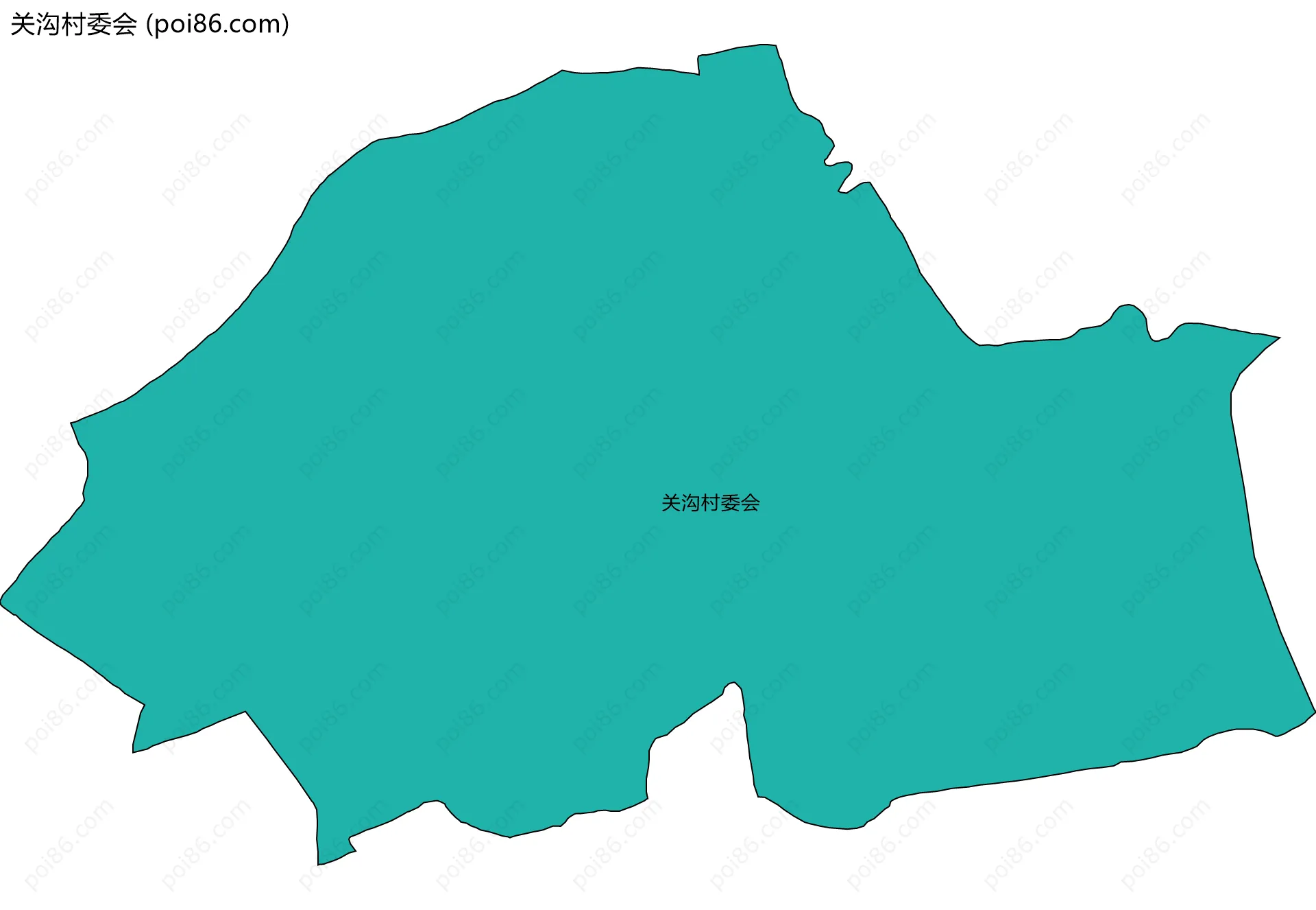 关沟村委会边界地图