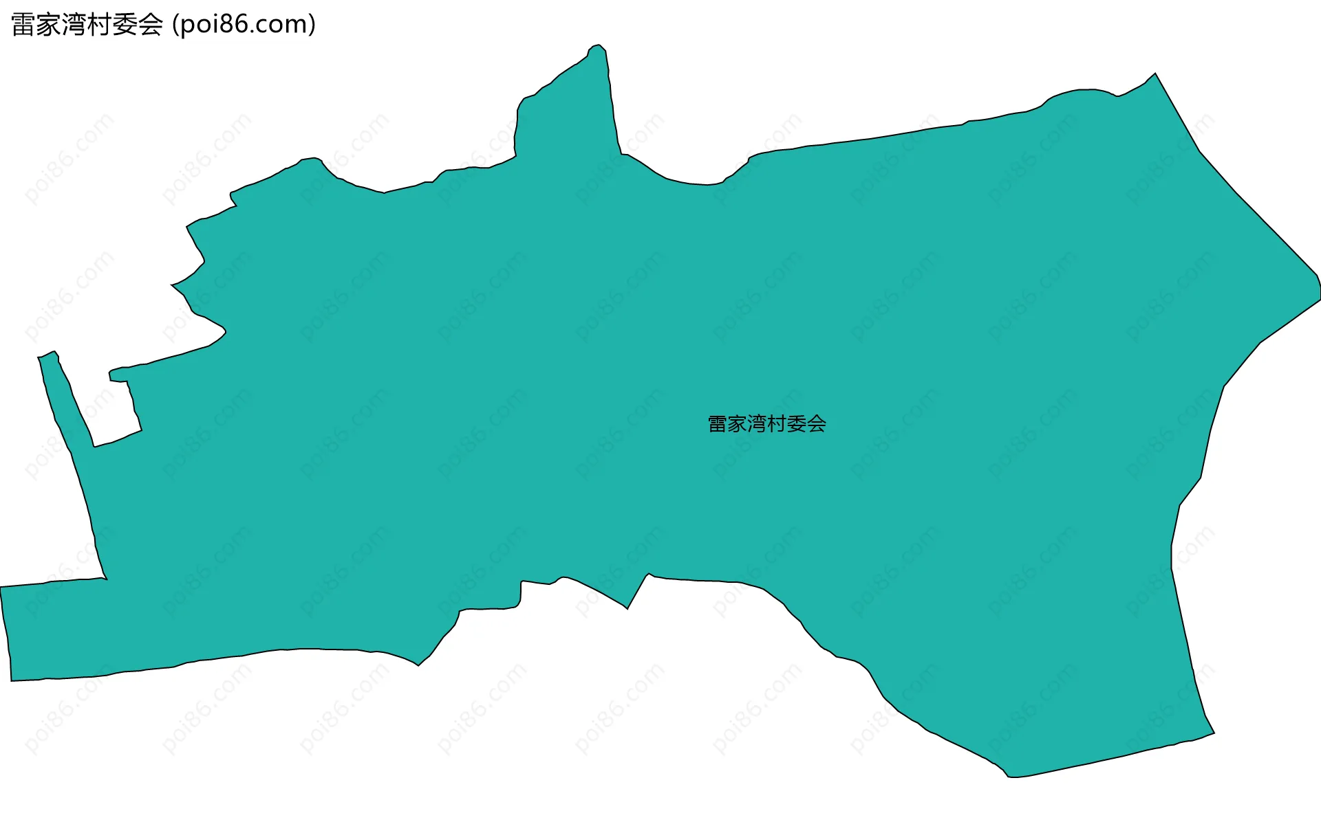 雷家湾村委会边界地图