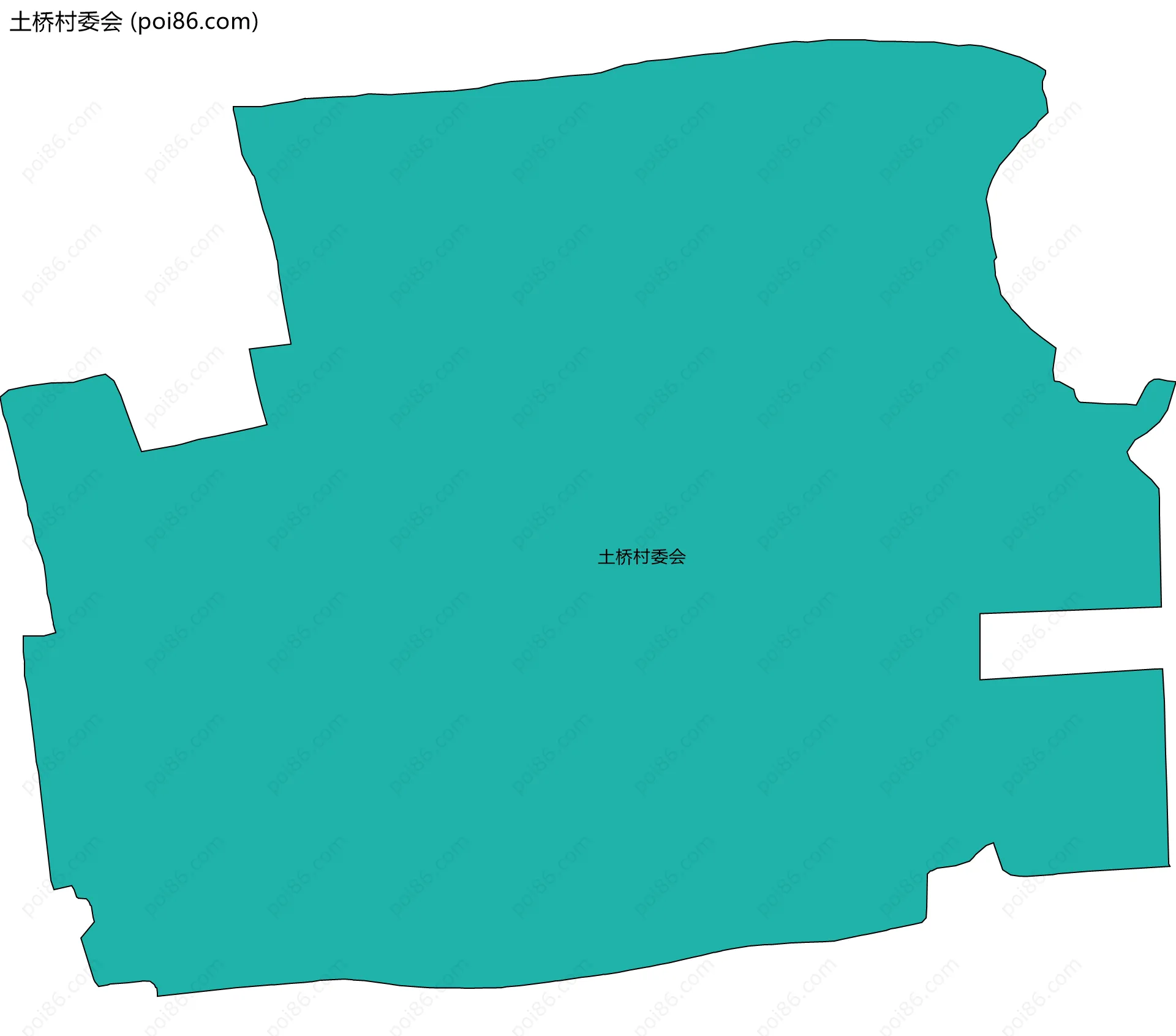 土桥村委会边界地图